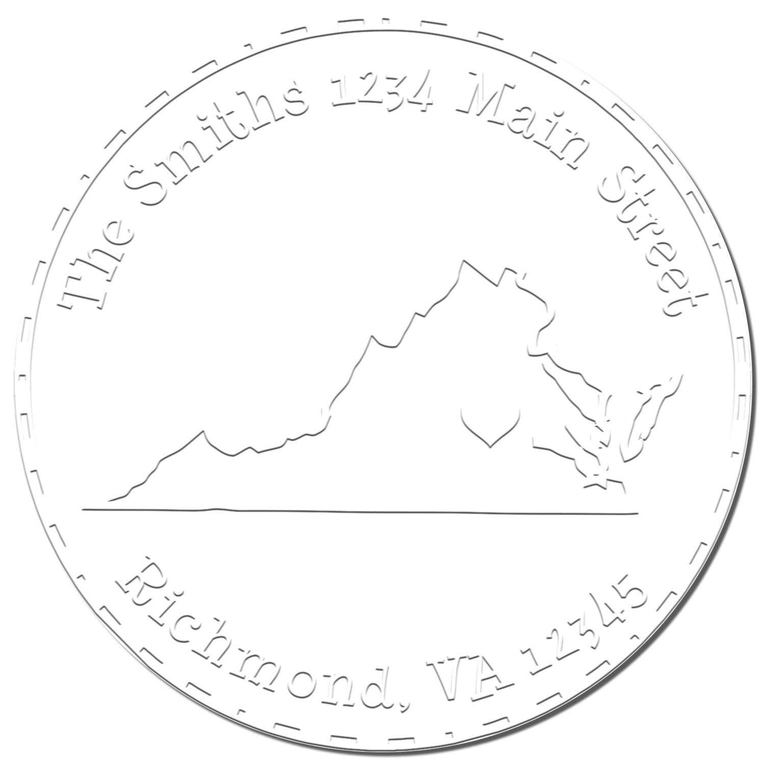 Hybrid Virginia Personalizable Name and Address Embosser Seal - Engineer Seal Stamps