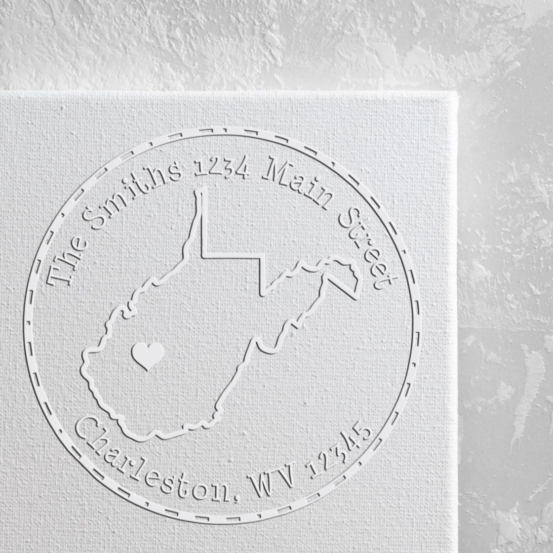 Hybrid West Virginia Personalizable Name and Address Stamp Embosser - Engineer Seal Stamps