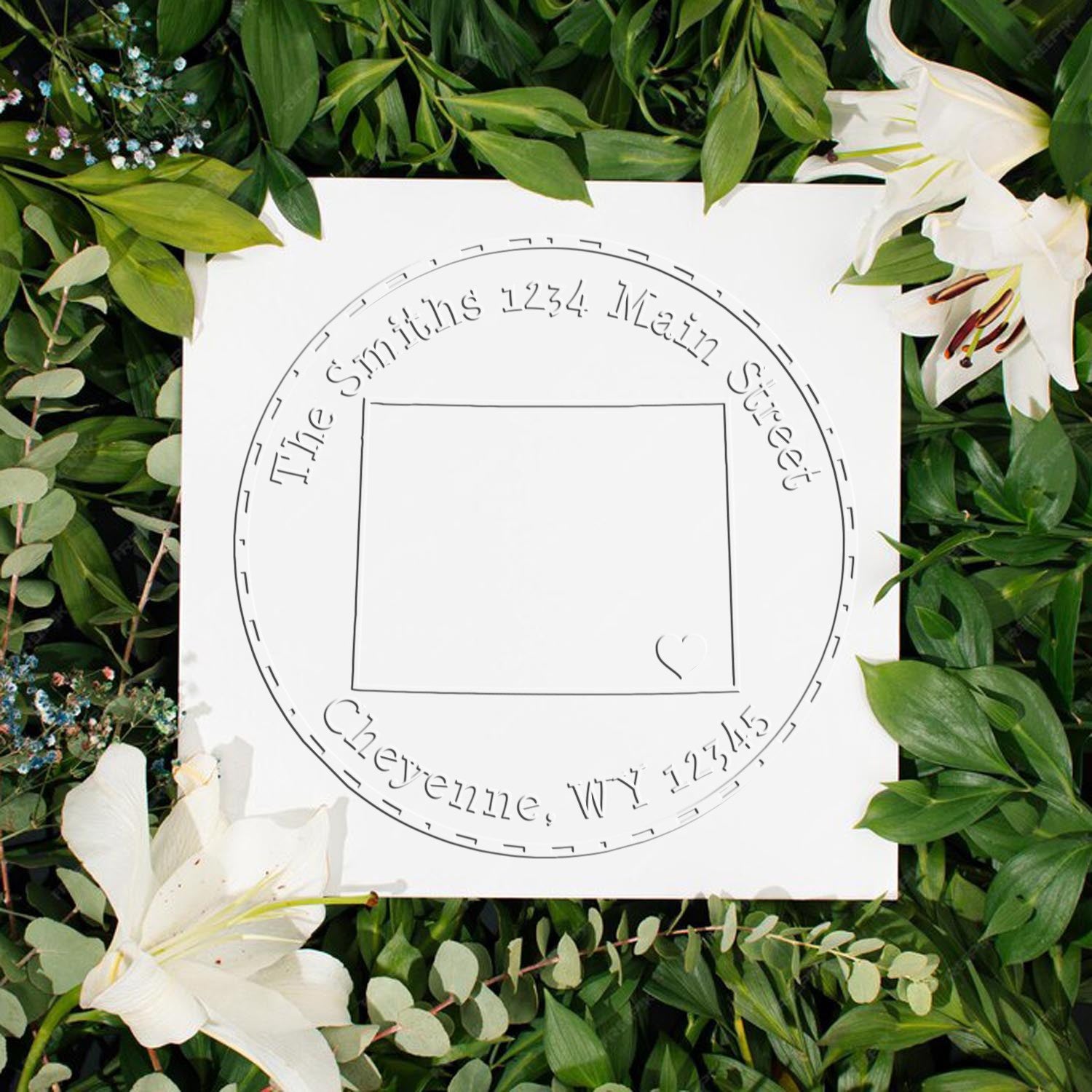 Hybrid Wyoming Personalizable Name and Address Embossed Seal - Engineer Seal Stamps