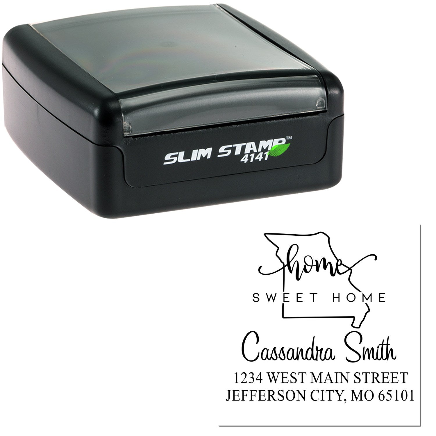 Slim Home Sweet Home Missouri Custom Mailing Stamp - Engineer Seal Stamps