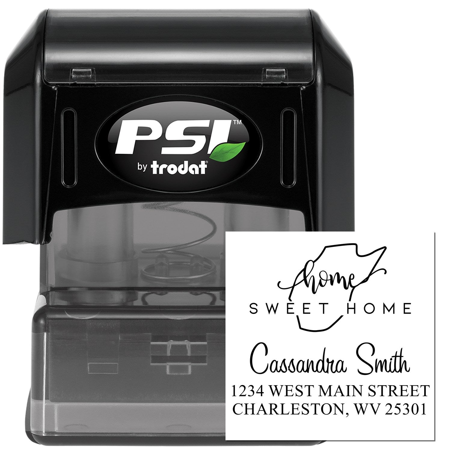 PSI Pre-Inked Home Sweet Home West Virginia Custom Mailing Address Stamp - Engineer Seal Stamps