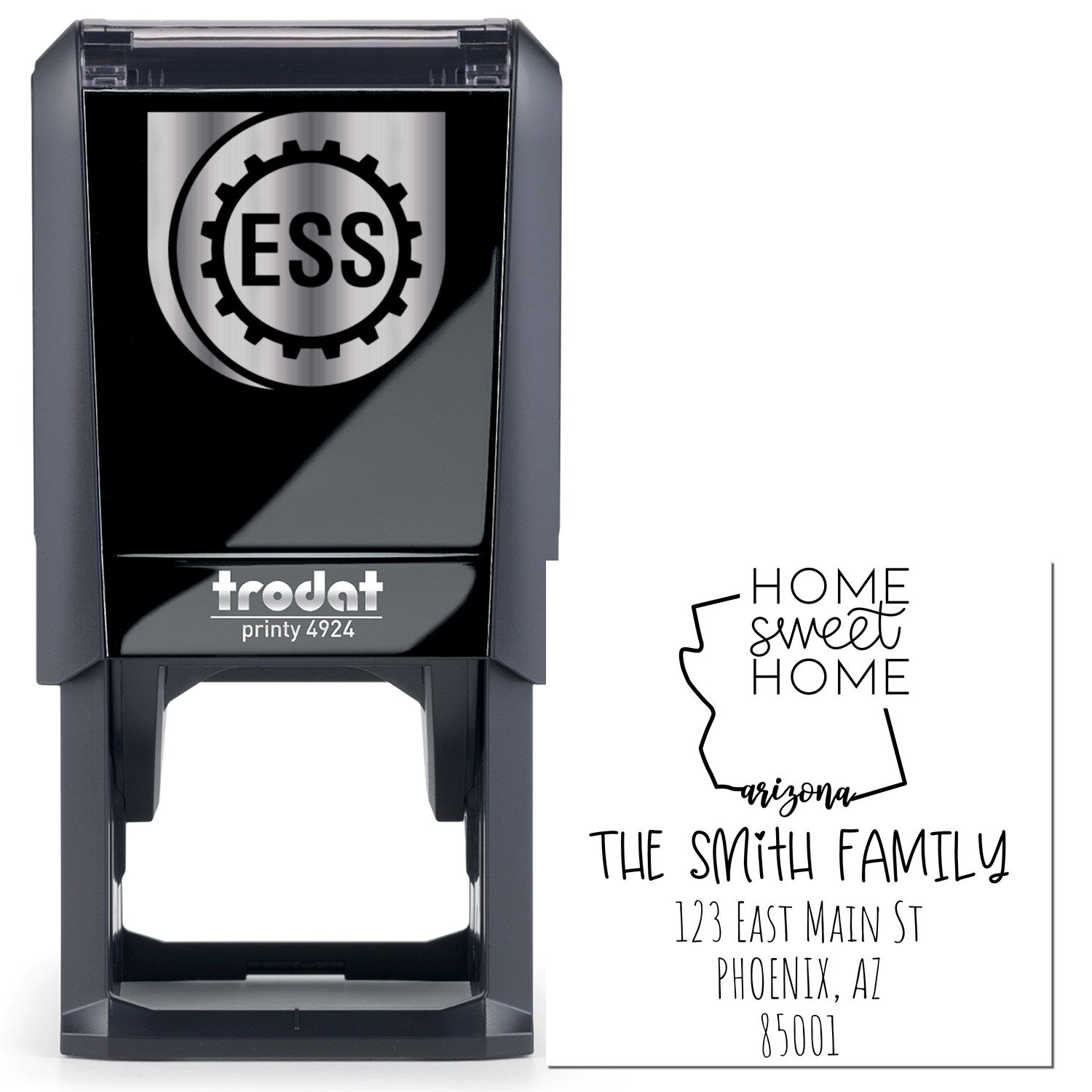 Self-Inking Arizona Home Sweet Home Custom Address Return Stamper - Engineer Seal Stamps