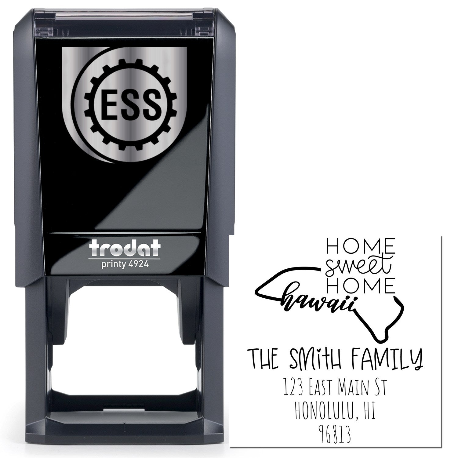 Self-Inking Hawaii Home Sweet Home Custom New Address Stamp - Engineer Seal Stamps