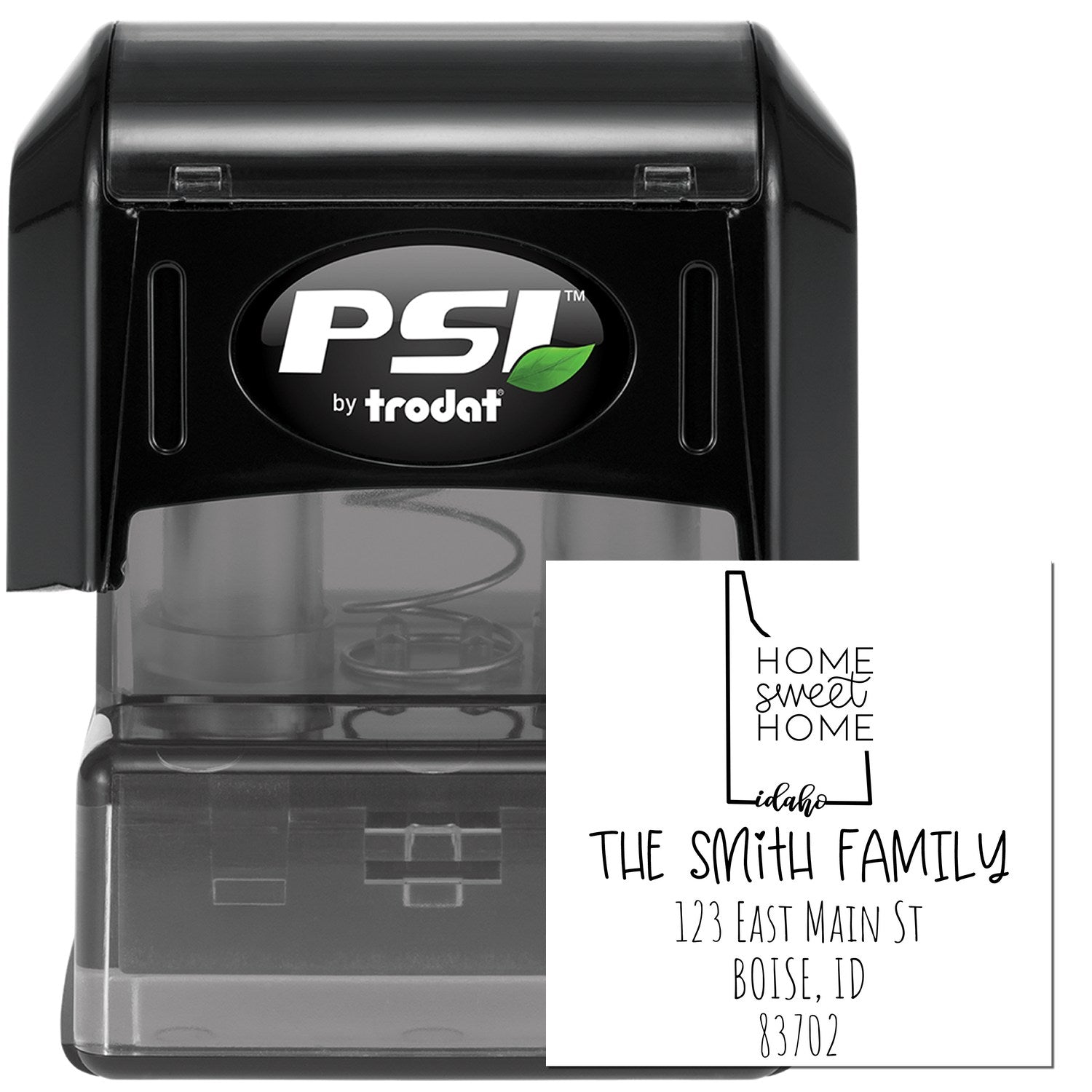 PSI Pre-Inked Idaho Home Sweet Home Customized Address Stamp - Engineer Seal Stamps