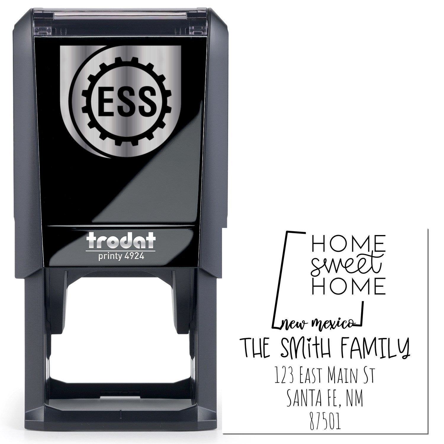 Self-Inking New Mexico Home Sweet Home Customized Mailing Rubber Stamp - Engineer Seal Stamps