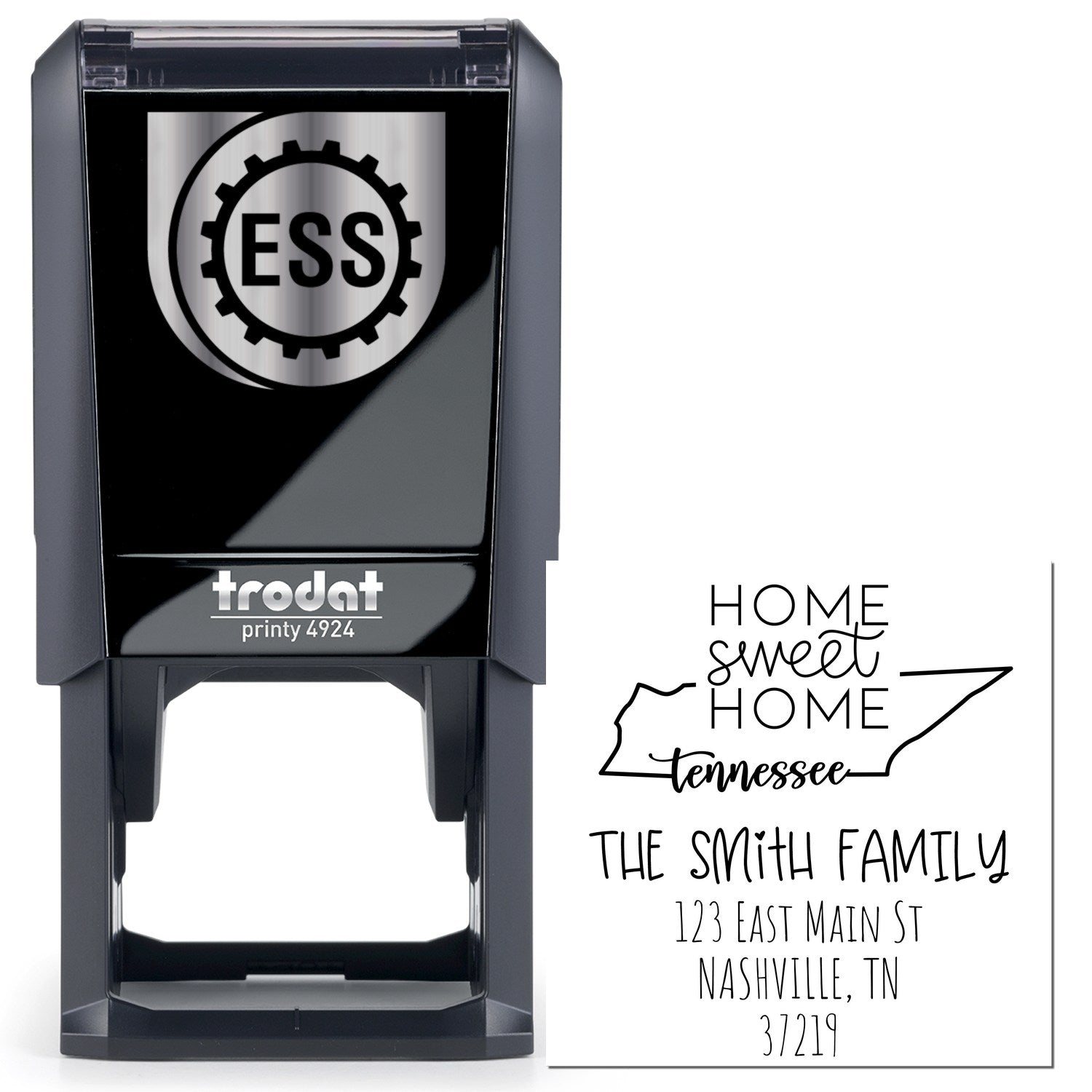 Self-Inking Tennessee Home Sweet Home Customized Address Return Stamper - Engineer Seal Stamps