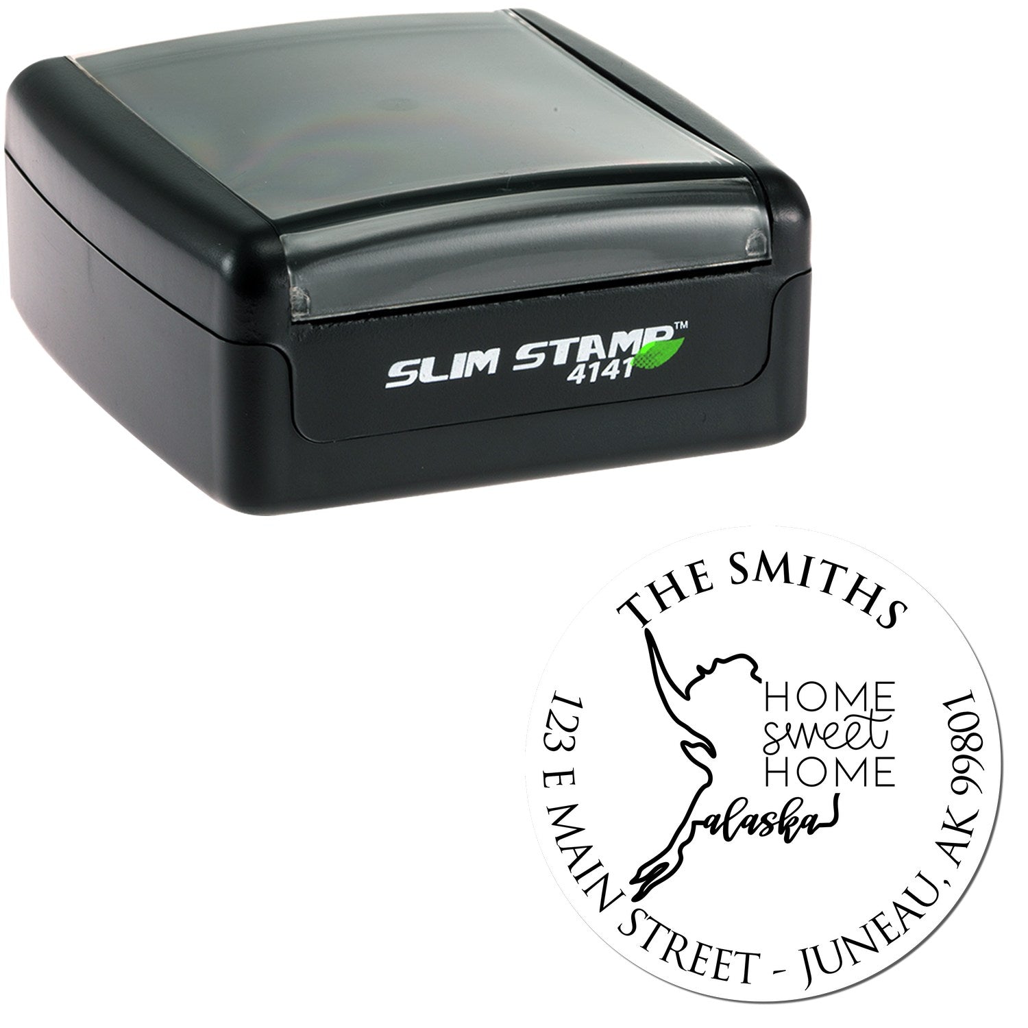 Slim Alaska State Home Sweet Home Custom-Made Mail Address Stamp - Engineer Seal Stamps