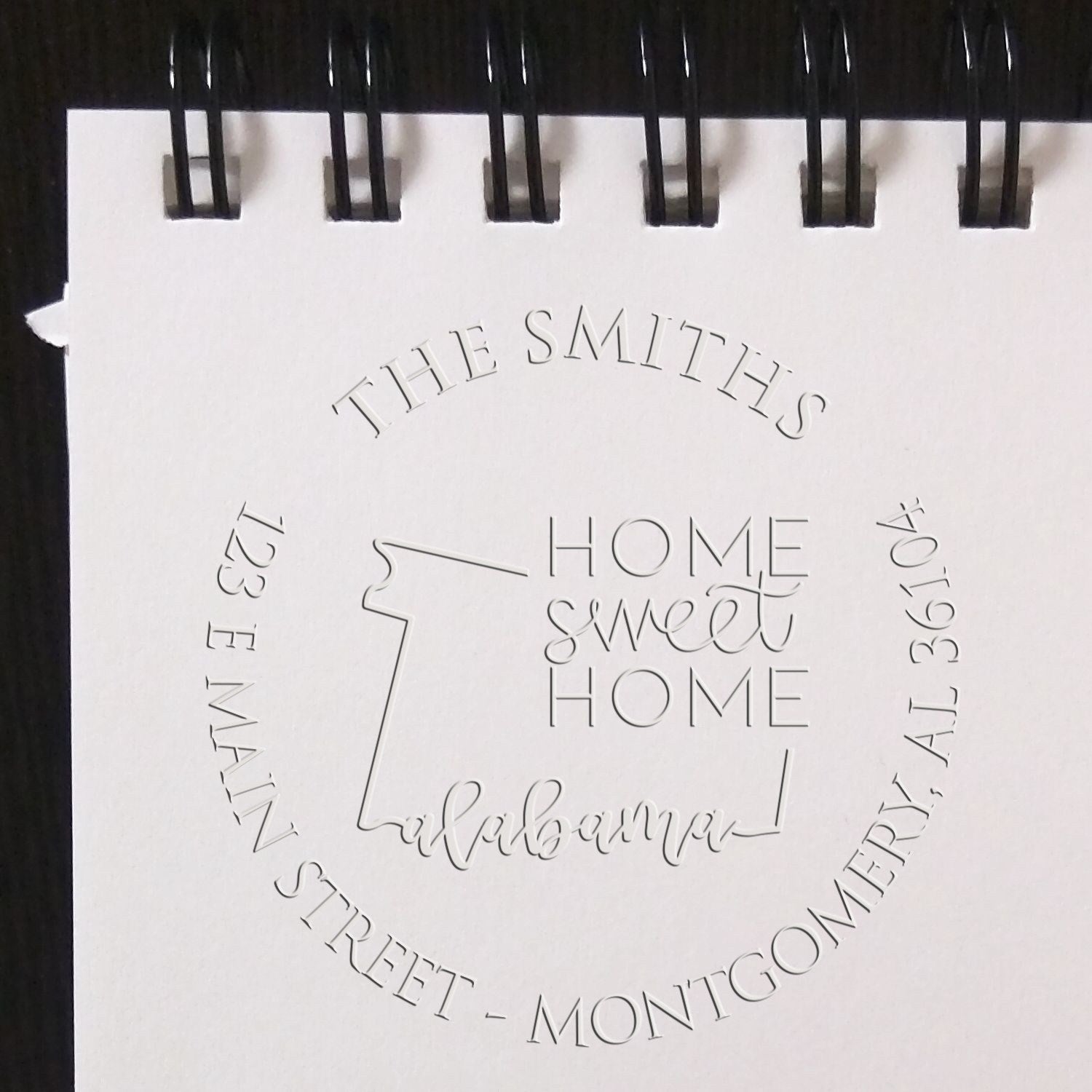 Round AL Soft Personalized Mailing Address Seal Embosser