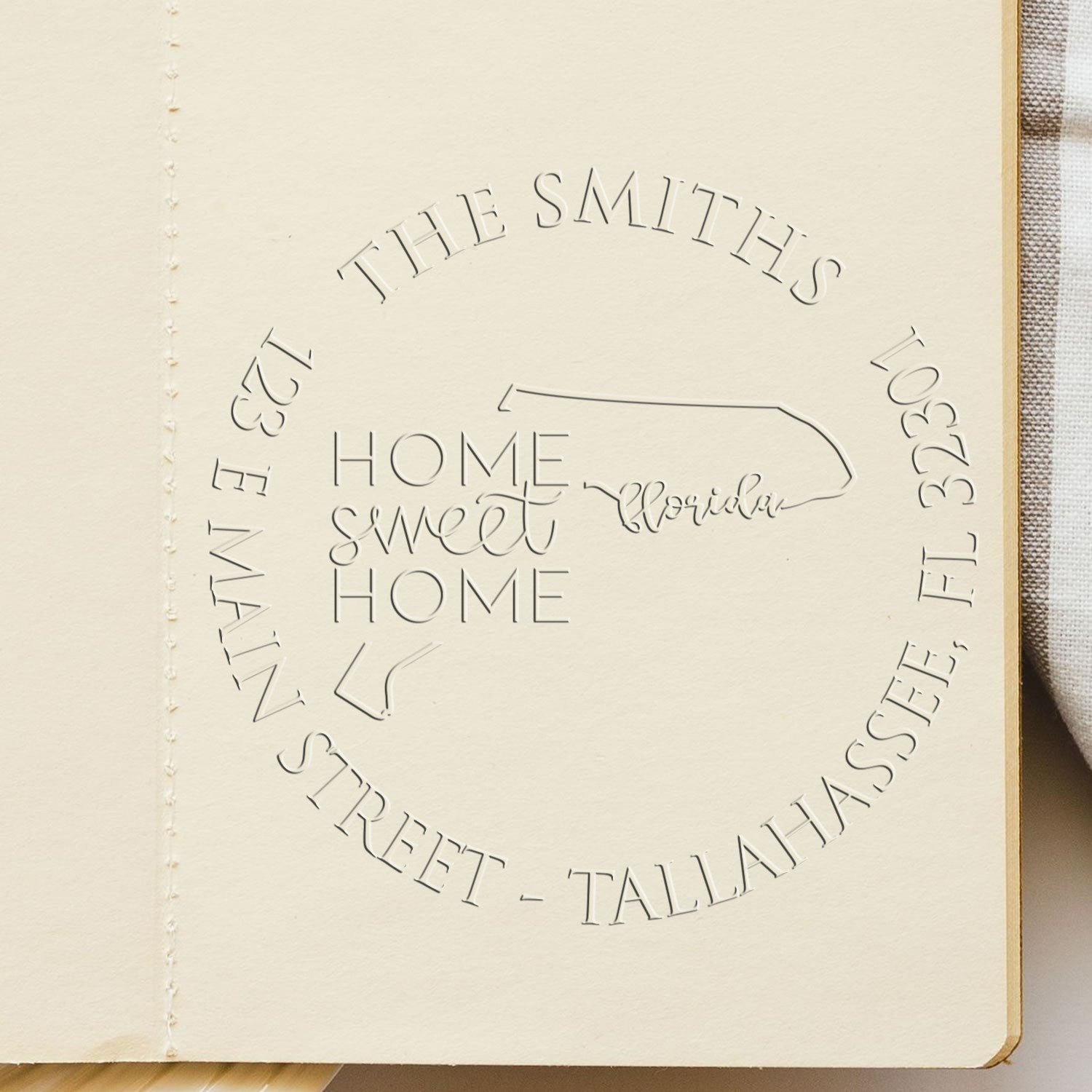 Round FL Soft Personalized Mailing Address Seal