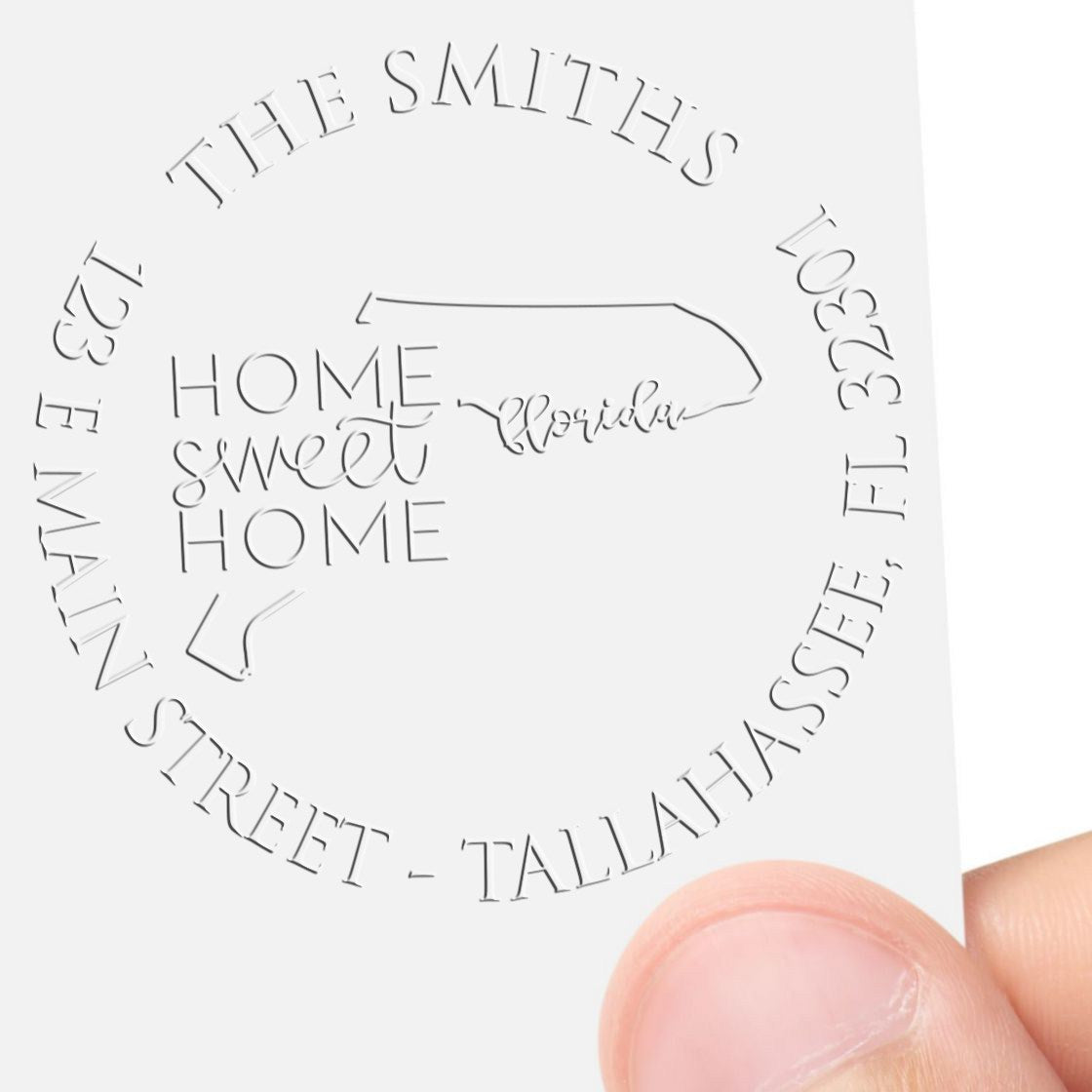 Round FL Soft Personalized Mailing Address Seal