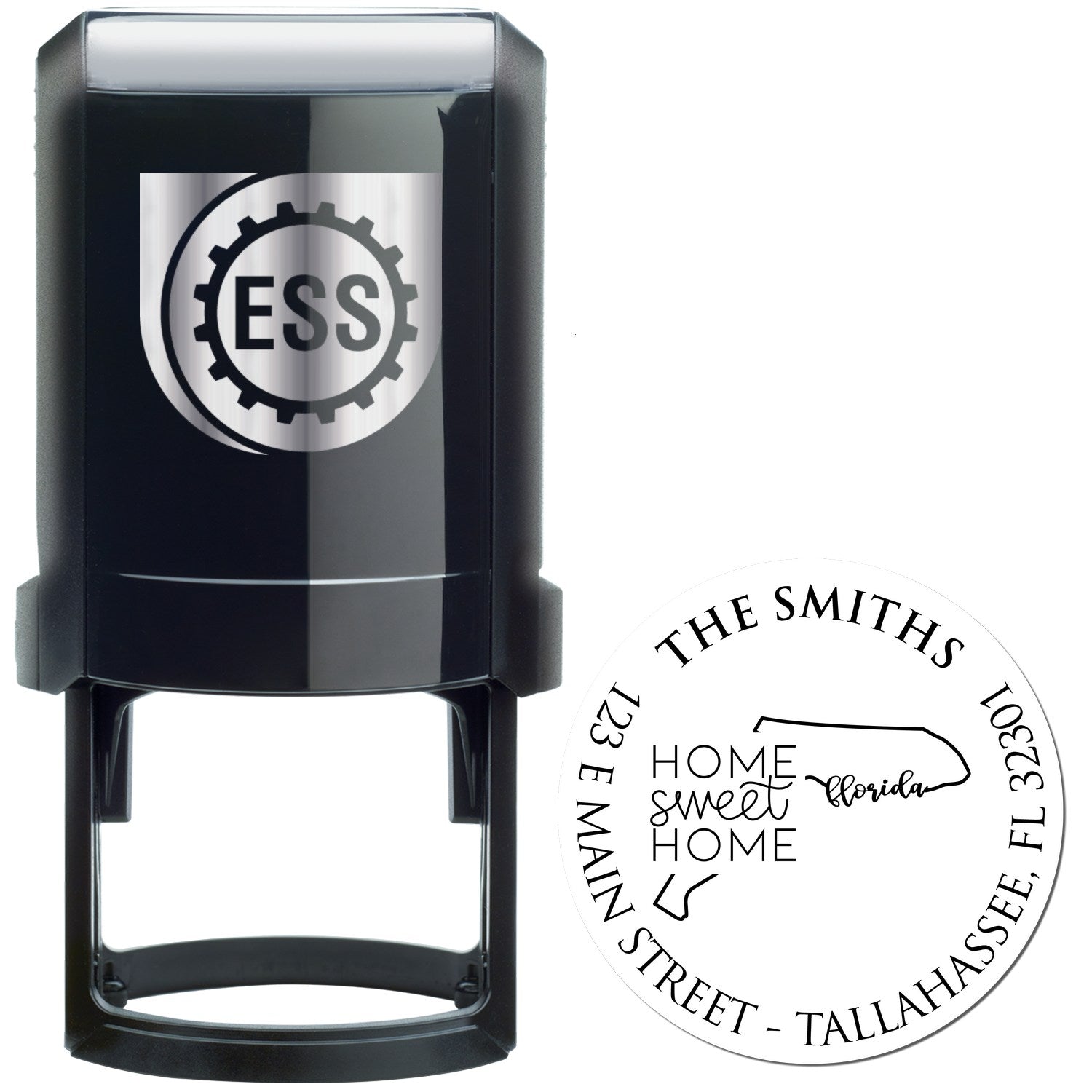 Self-Inking Round Florida State Home Sweet Home Personalized Mail Stamp - Engineer Seal Stamps