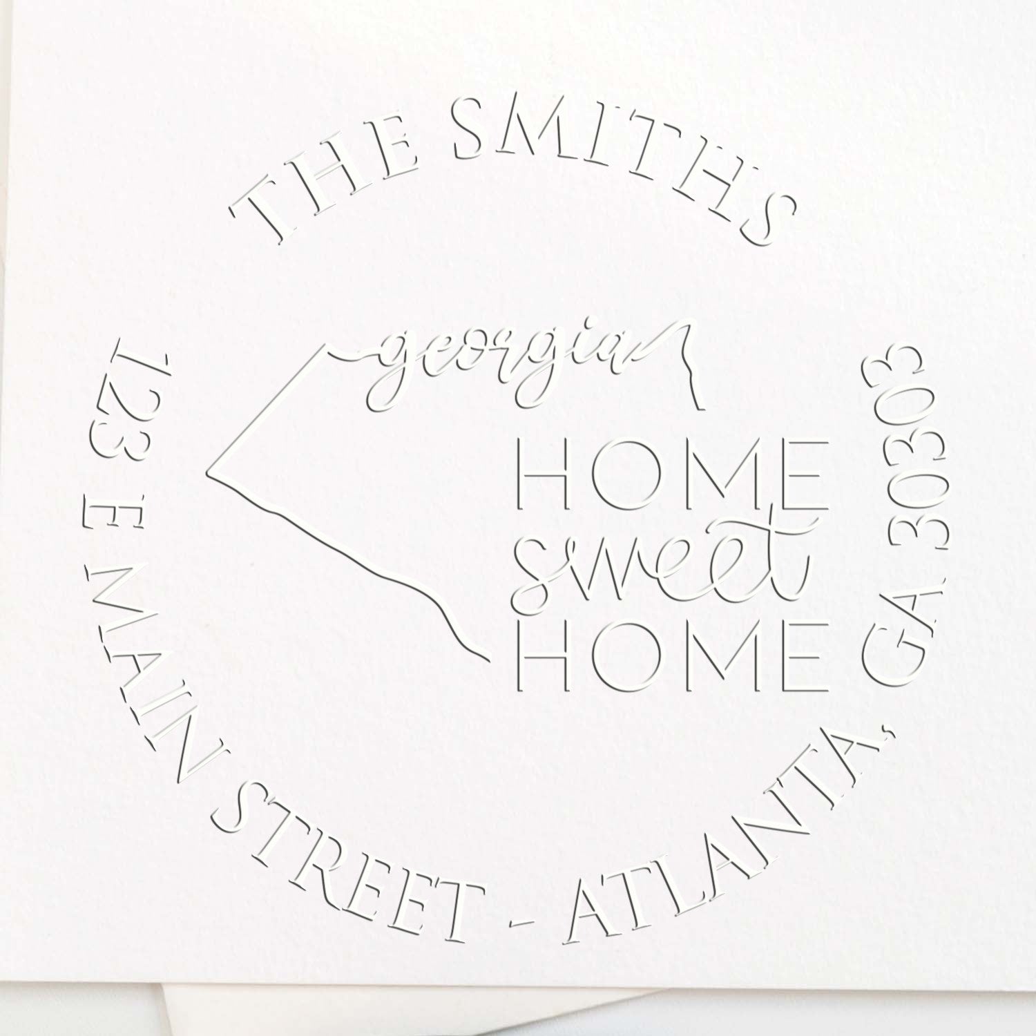 Round GA Soft Personalized Mailing Address Seal Stamp
