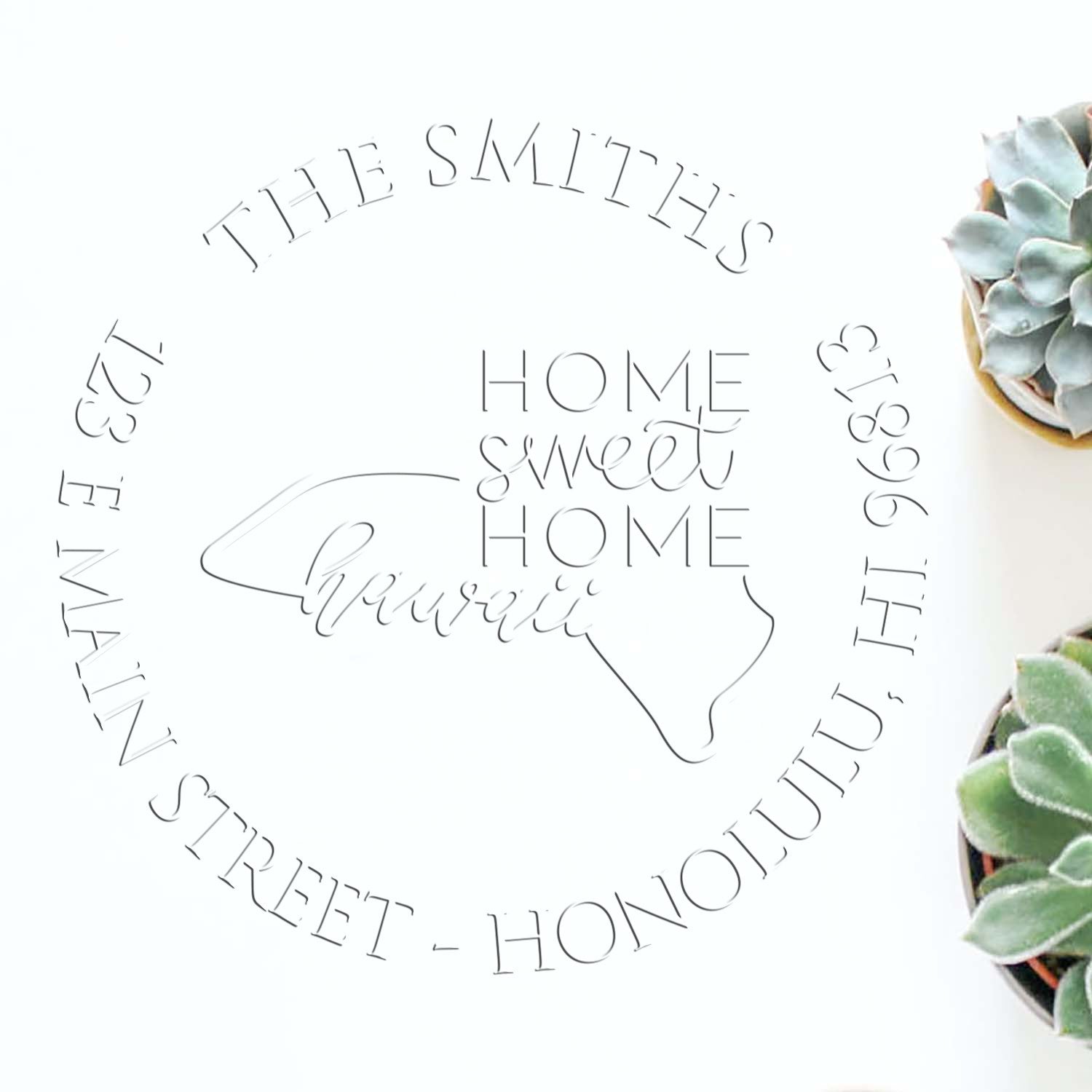 Desk HI Sweet Home Custom New Address Seal - Engineer Seal Stamps