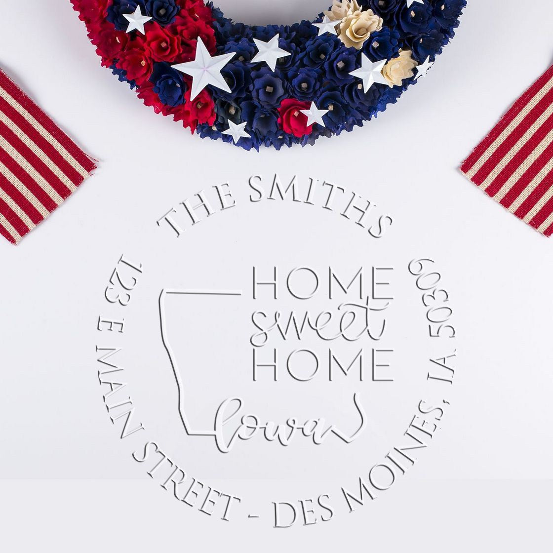 Custom-Made Mailing Embossing Seal for Iowa - Engineer Seal Stamps