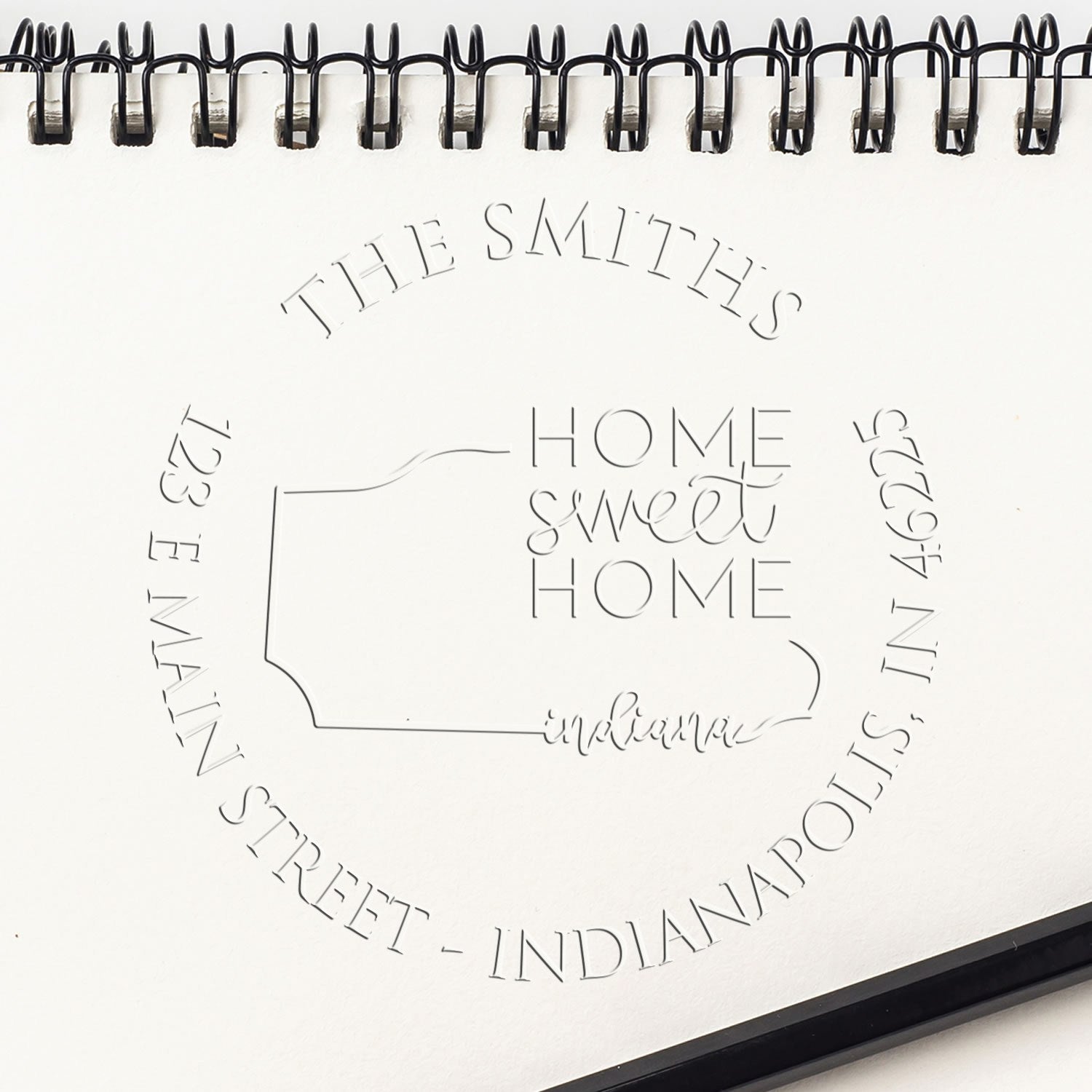 Round IN Soft Personalized Return Stamp Embosser