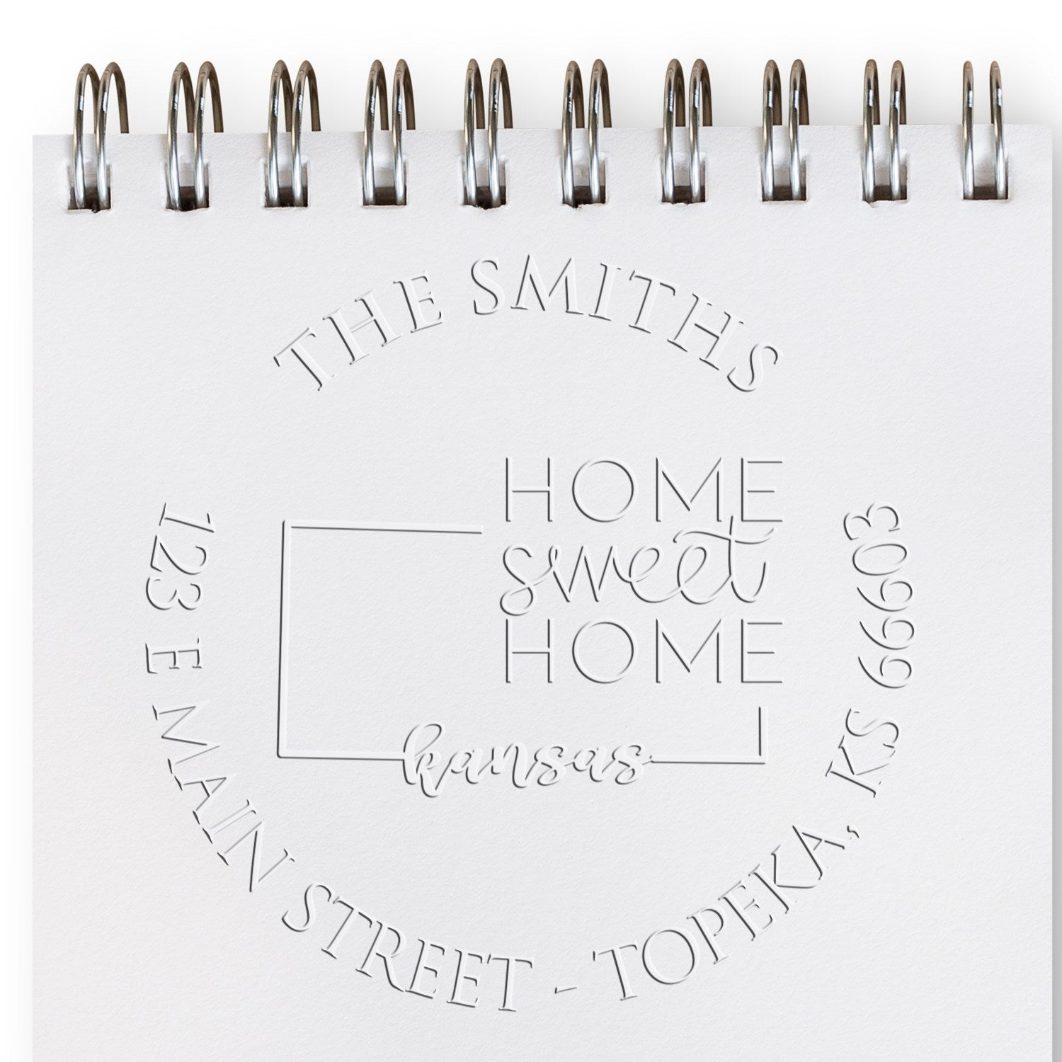 Round KS Soft Personalized Return Embossed Seal