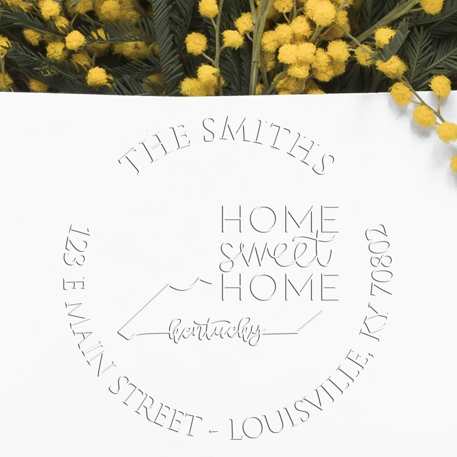 Round KY Soft Personalized Return Embossing Seal