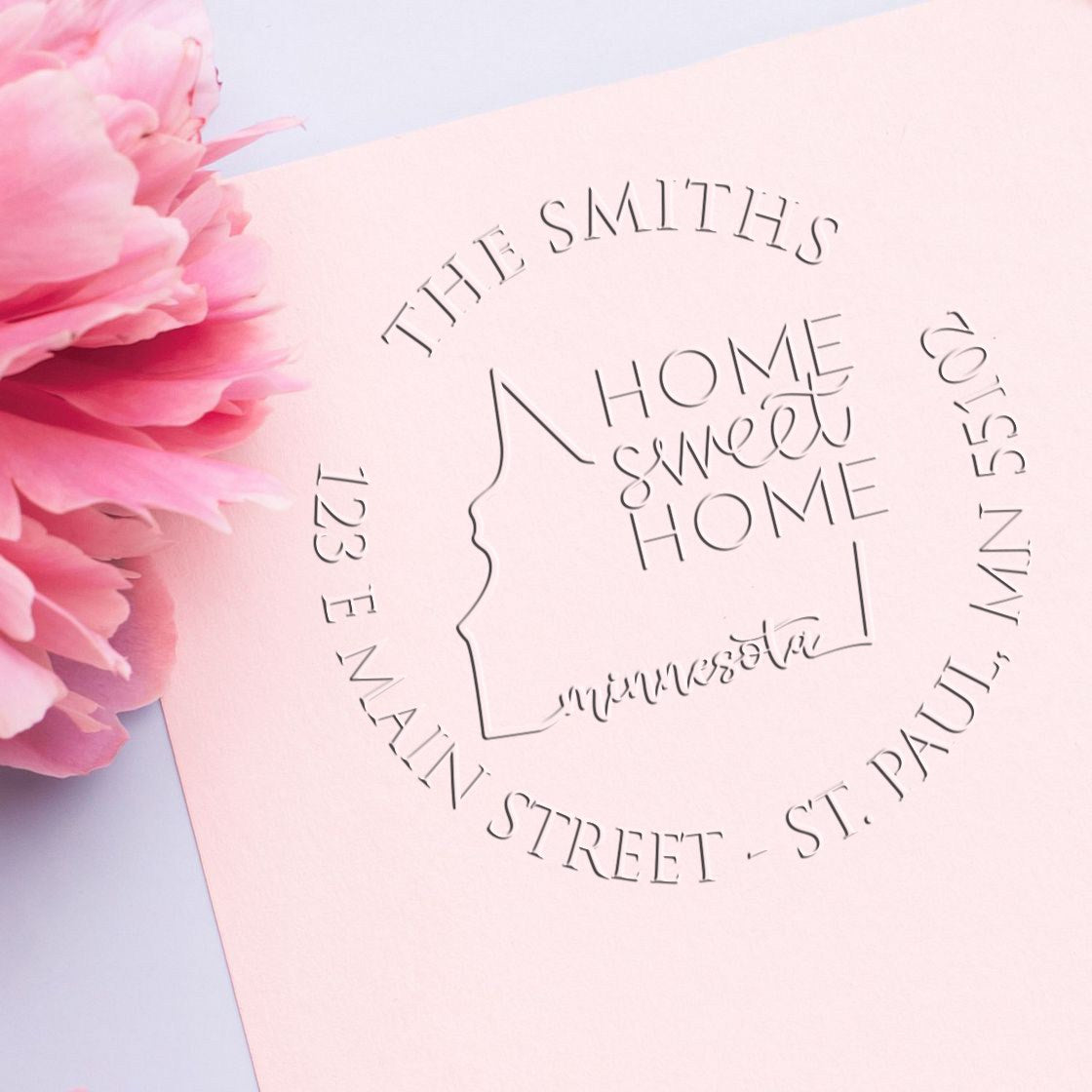 Desk MN Sweet Home Custom Mailing Address Seal - Engineer Seal Stamps