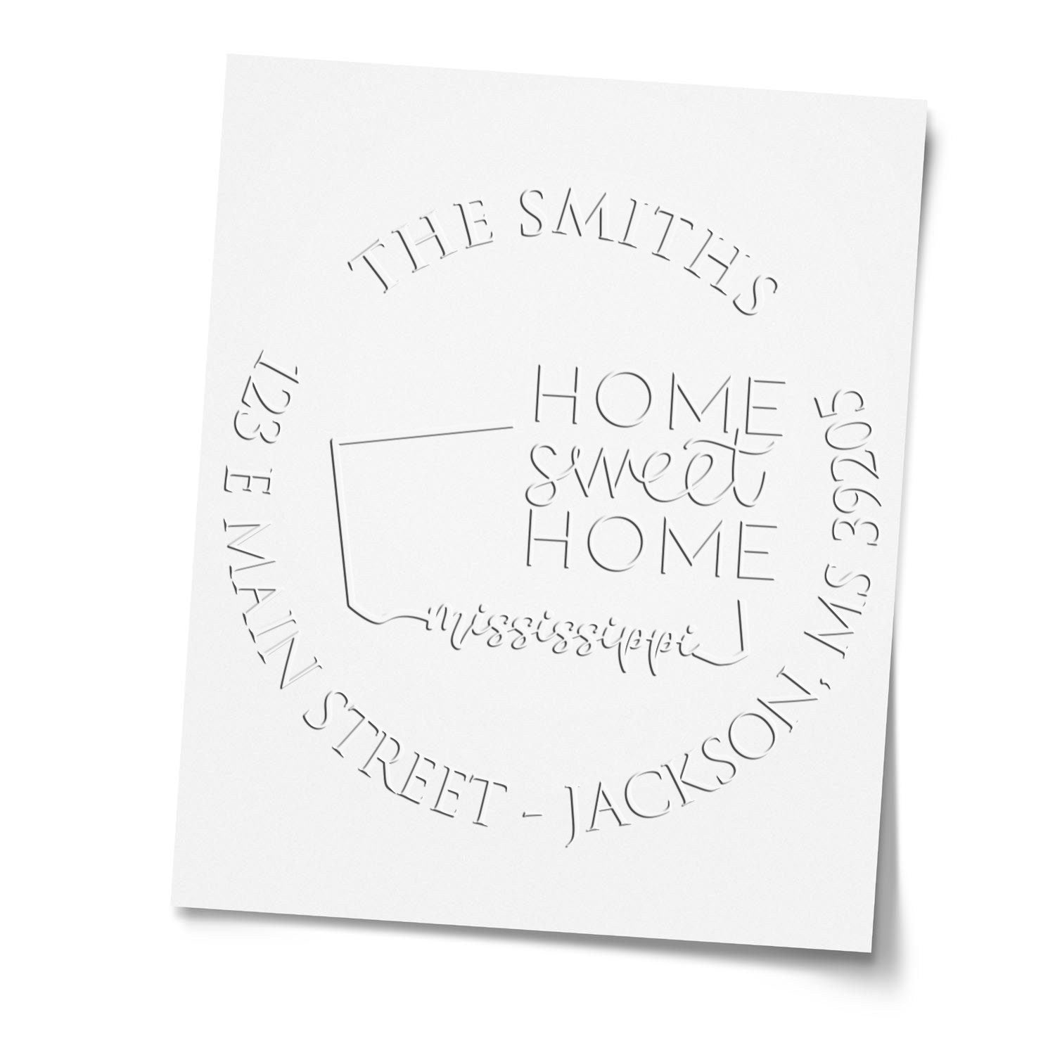 Desk MS Sweet Home Custom Mailing Address Seal Stamp - Engineer Seal Stamps