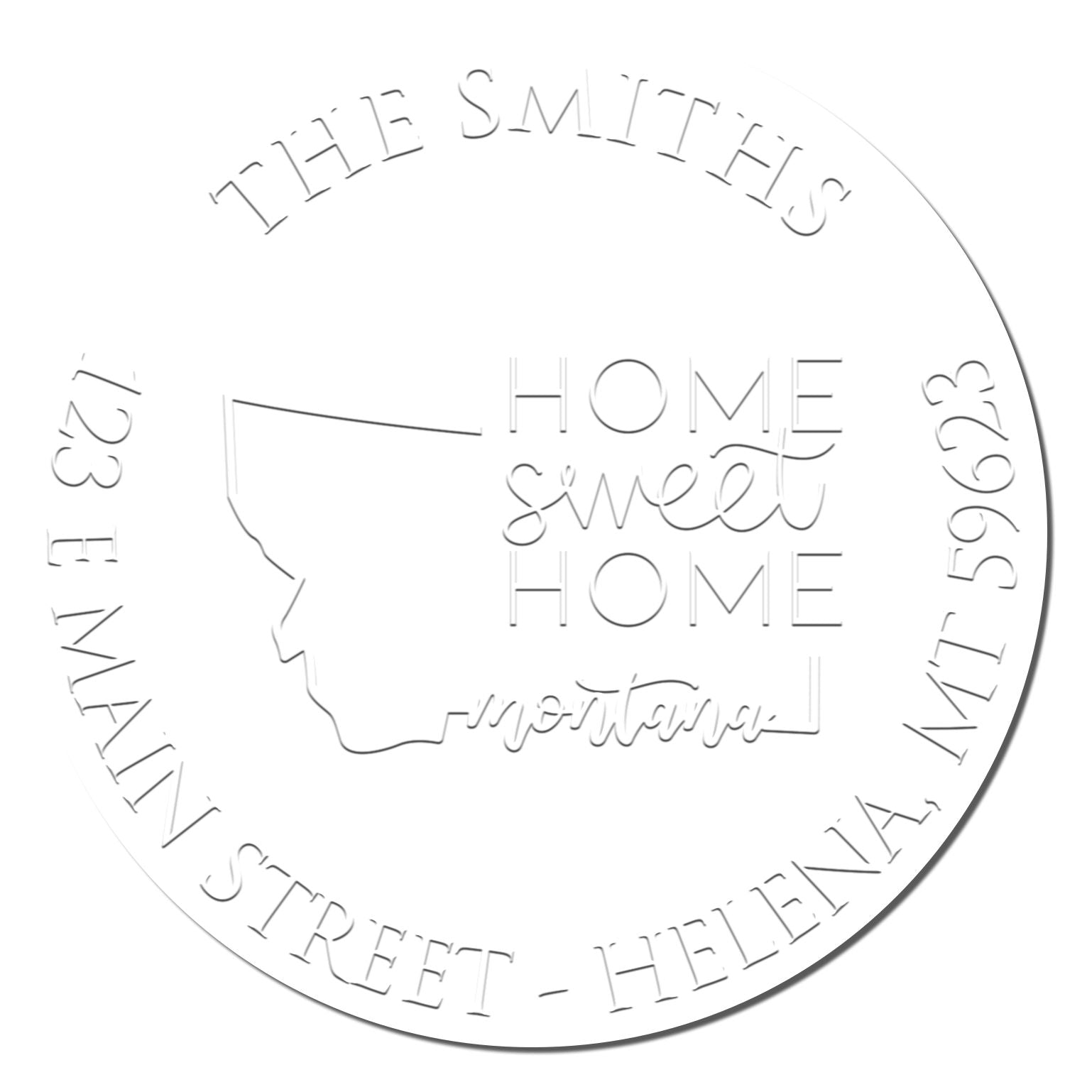 Custom-Made Address Embossed Seal for Montana - Engineer Seal Stamps