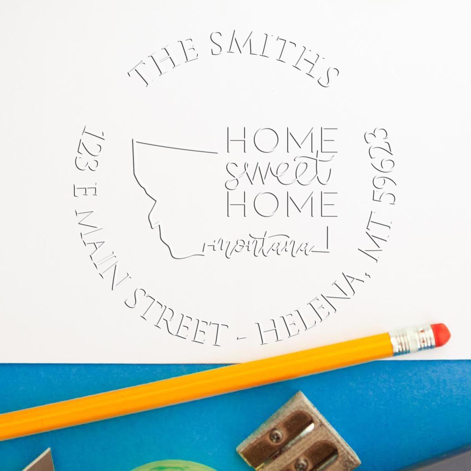 Desk MT Sweet Home Custom Return Embosser Seal - Engineer Seal Stamps
