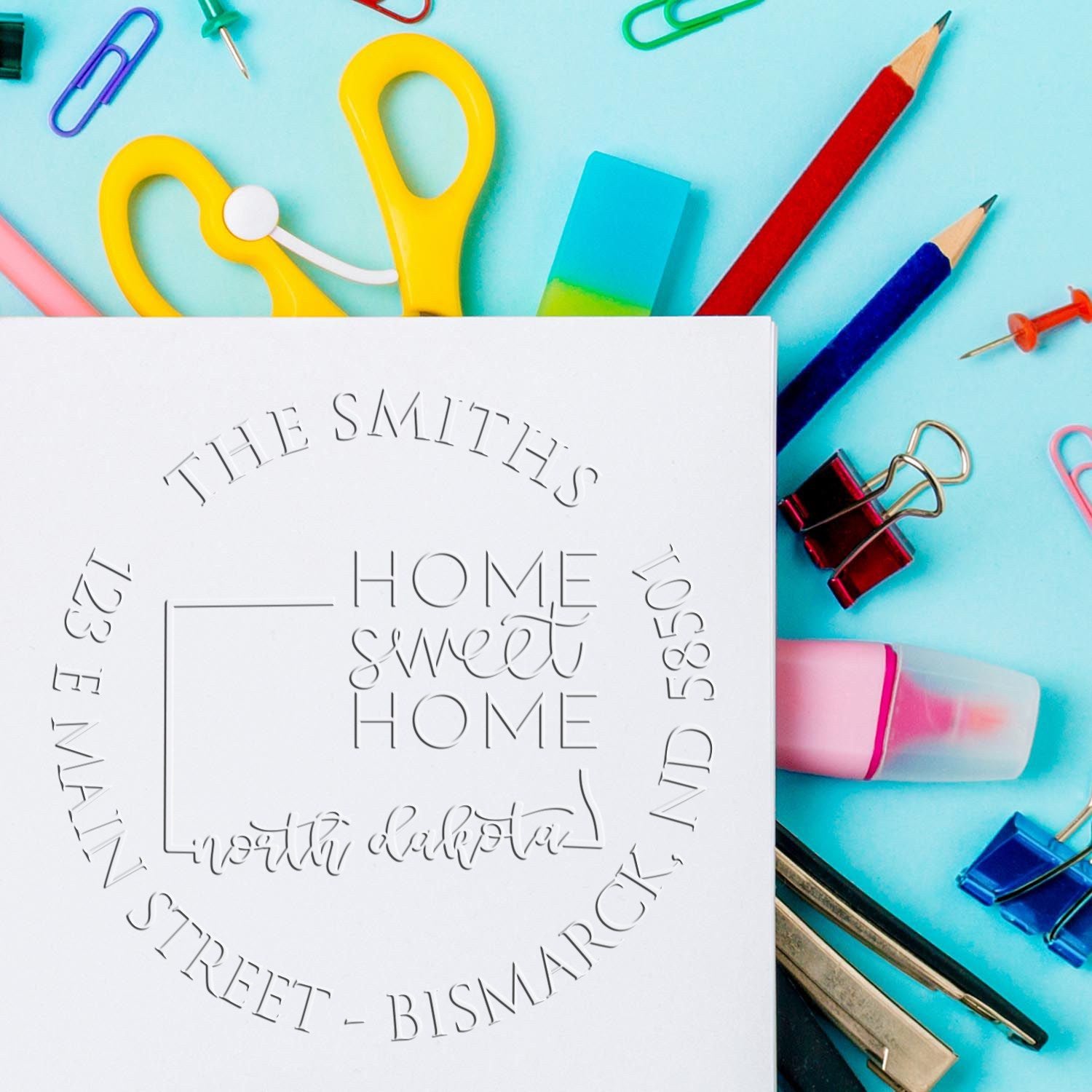 Desk ND Sweet Home Custom Return Embosser Seal Stamp - Engineer Seal Stamps