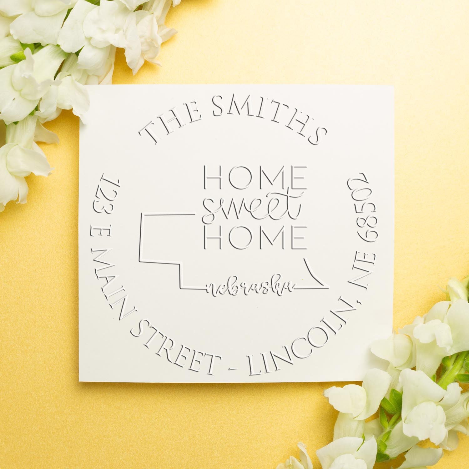 Round NE Soft Personalizable Mailing Seal Stamp Embosser