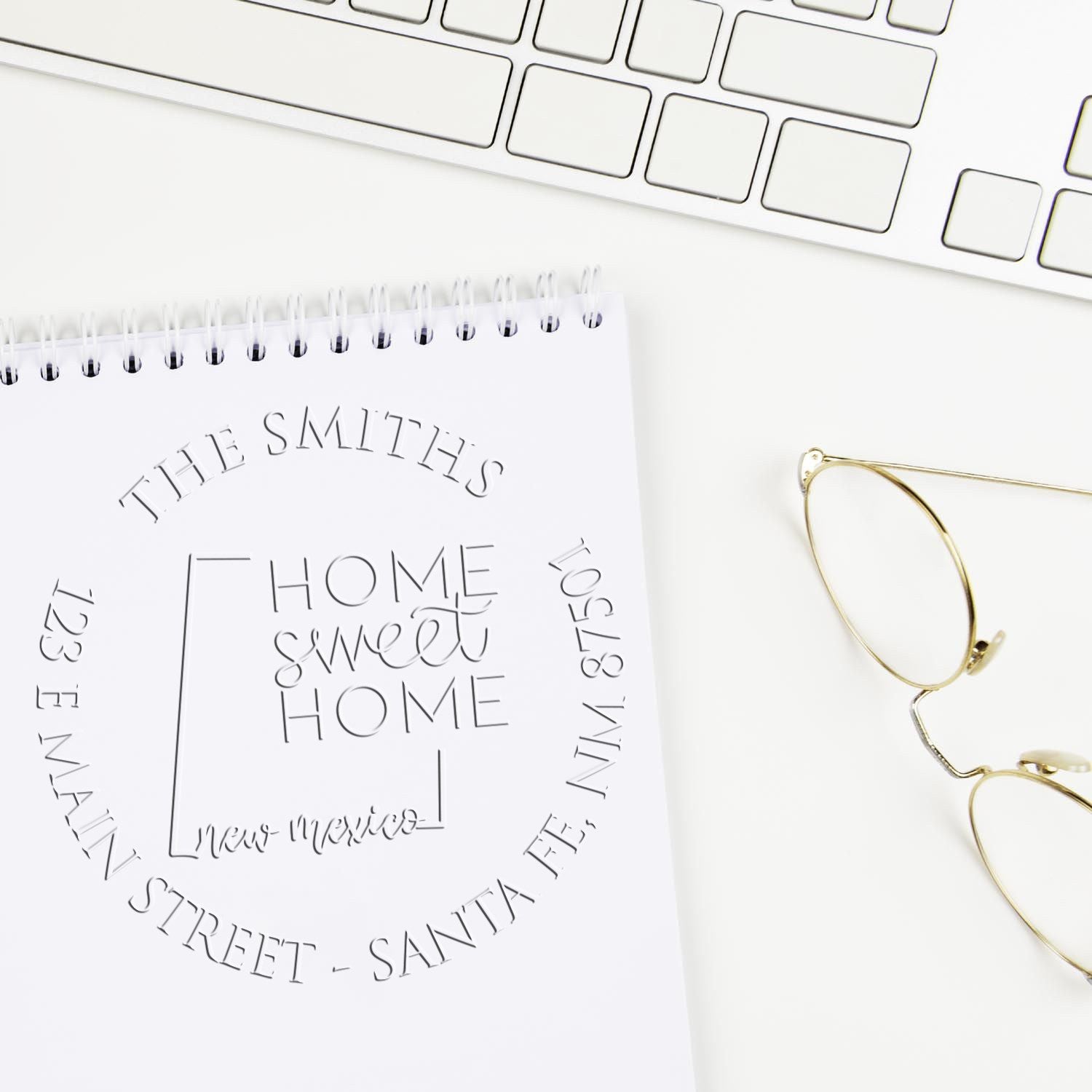 Desk NM Sweet Home Custom Return Embossing Seal - Engineer Seal Stamps
