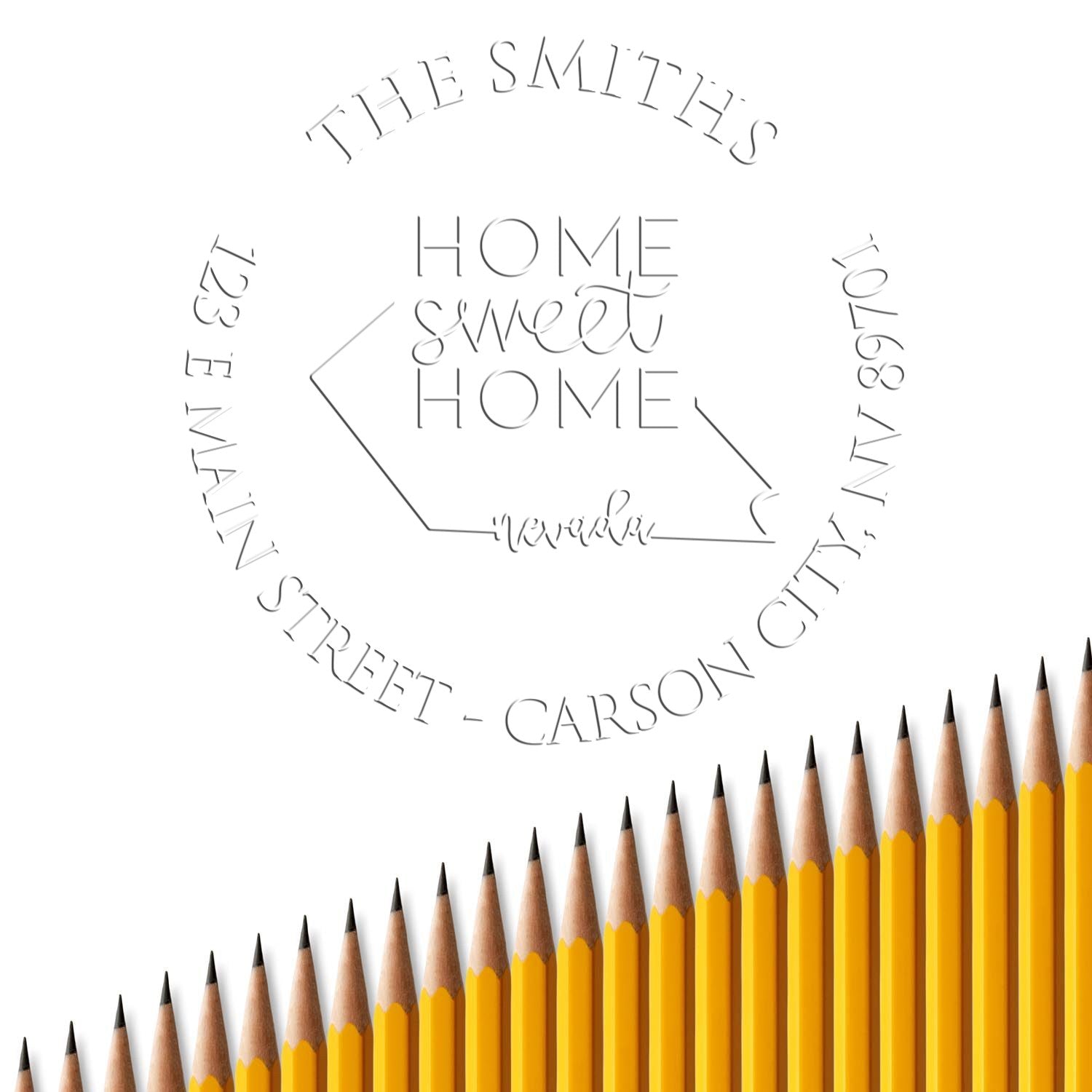 Round NV Soft Personalizable Mailing Embossed Seal