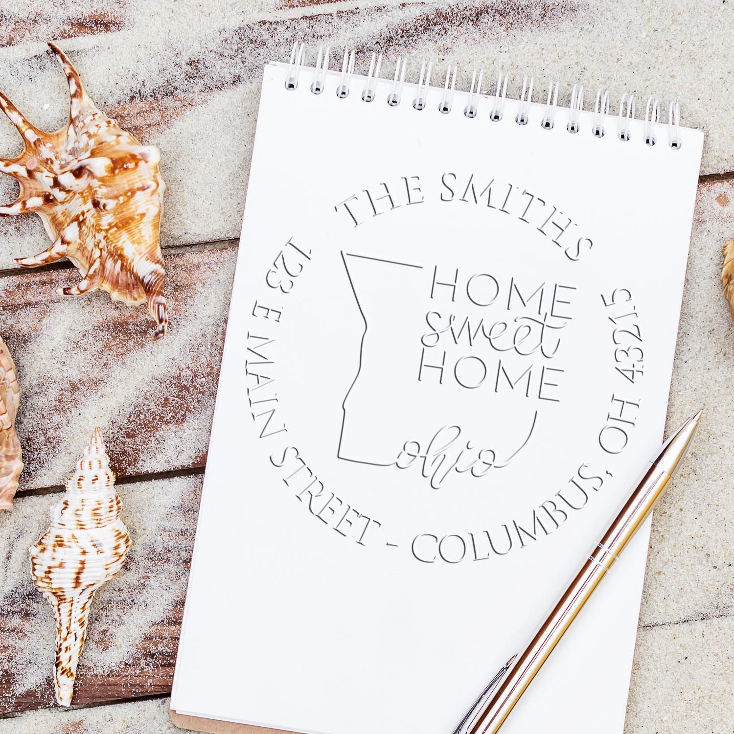 Desk OH Sweet Home Custom Return Seal - Engineer Seal Stamps