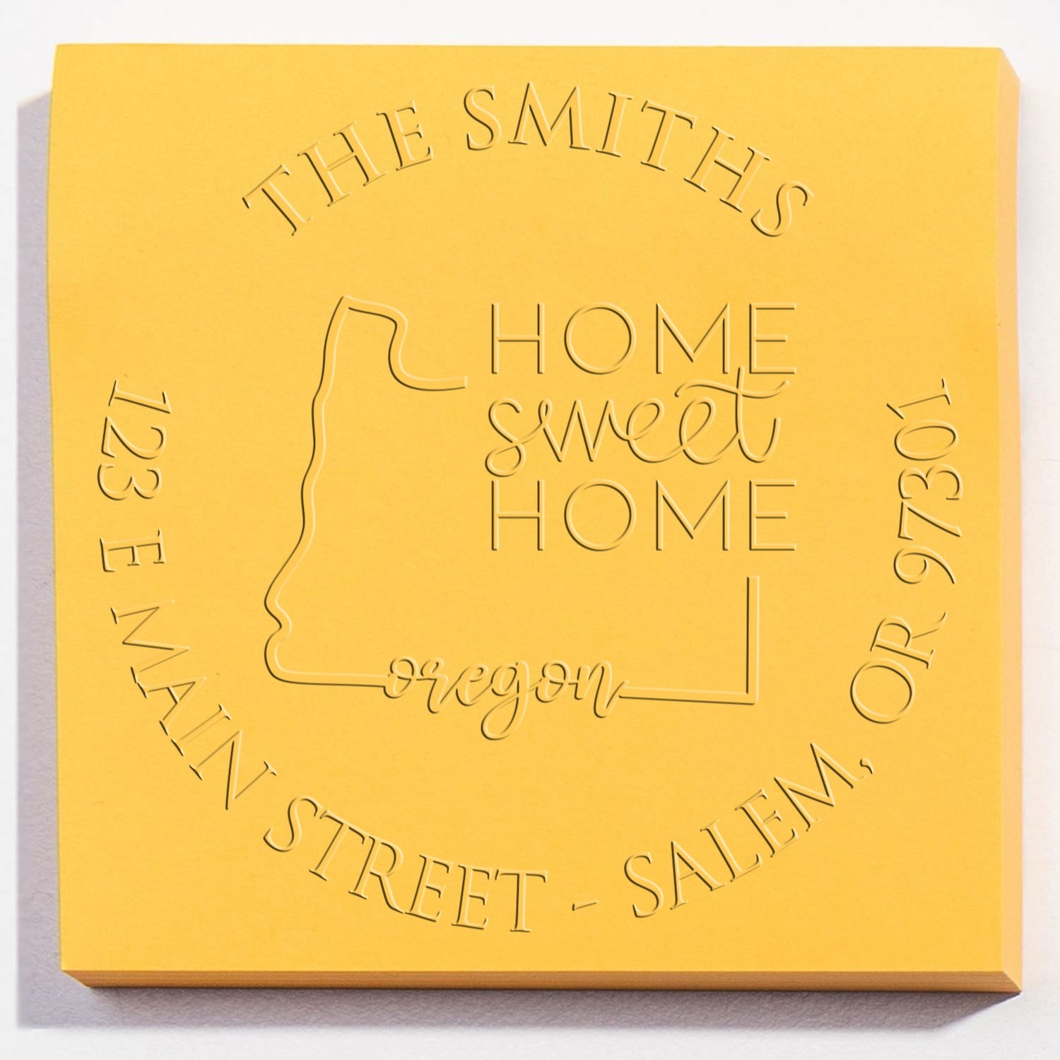 Custom-Made Home Address Seal Stamp Hybrid Embosser for Oregon - Engineer Seal Stamps