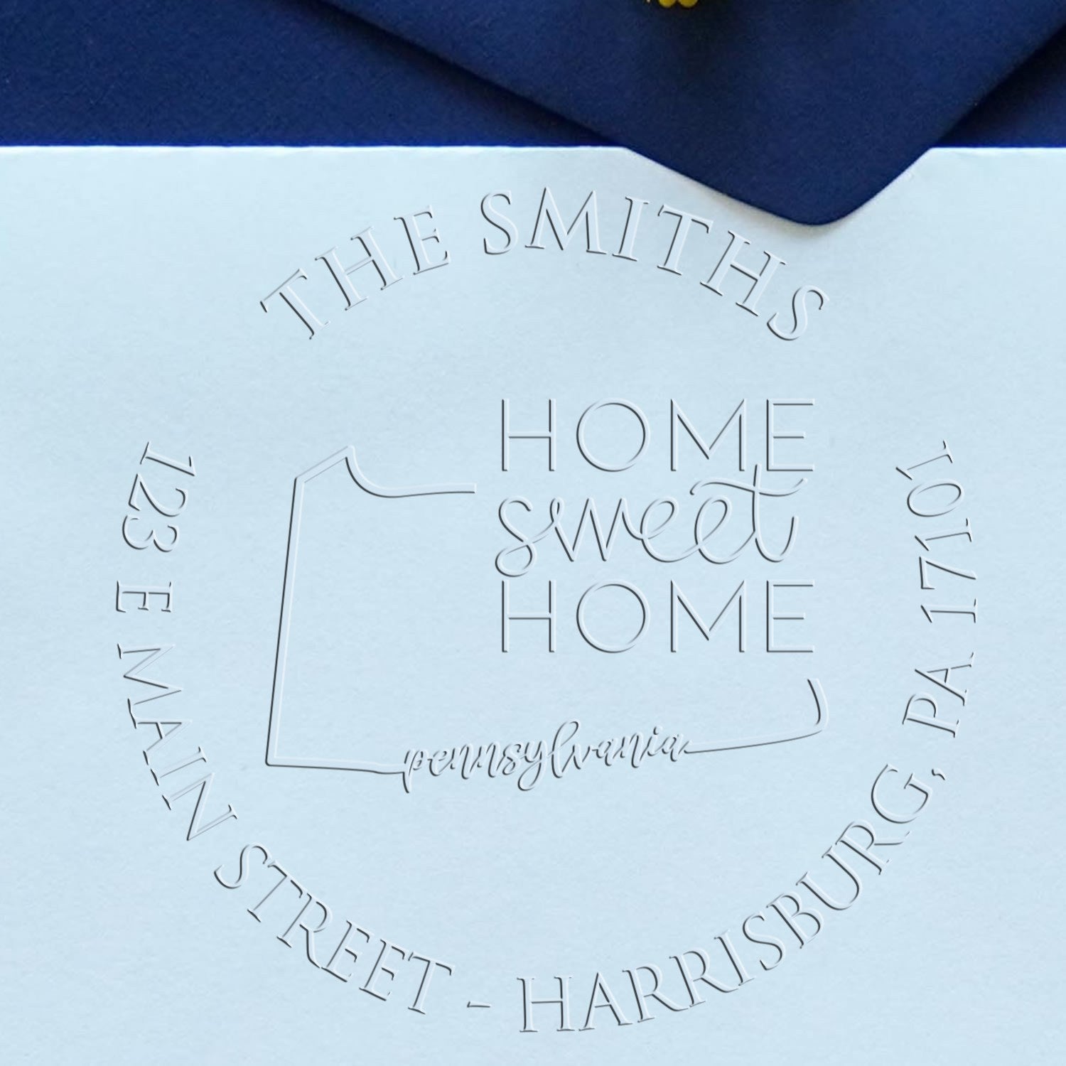 Round PA Soft Personalizable Address Stamp Embosser - Engineer Seal Stamps