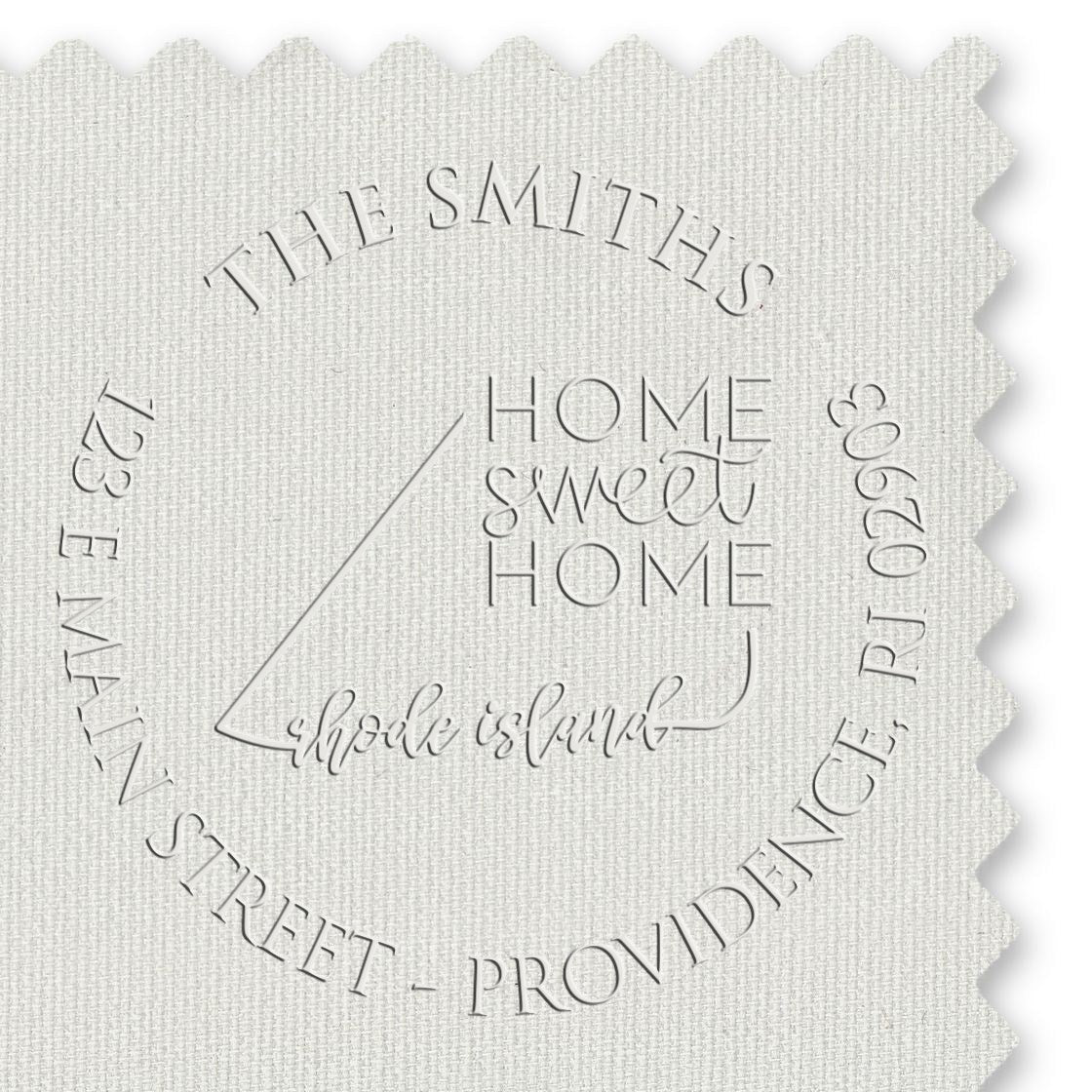 Custom-Made Home Address Embossing Seal for Rhode Island - Engineer Seal Stamps