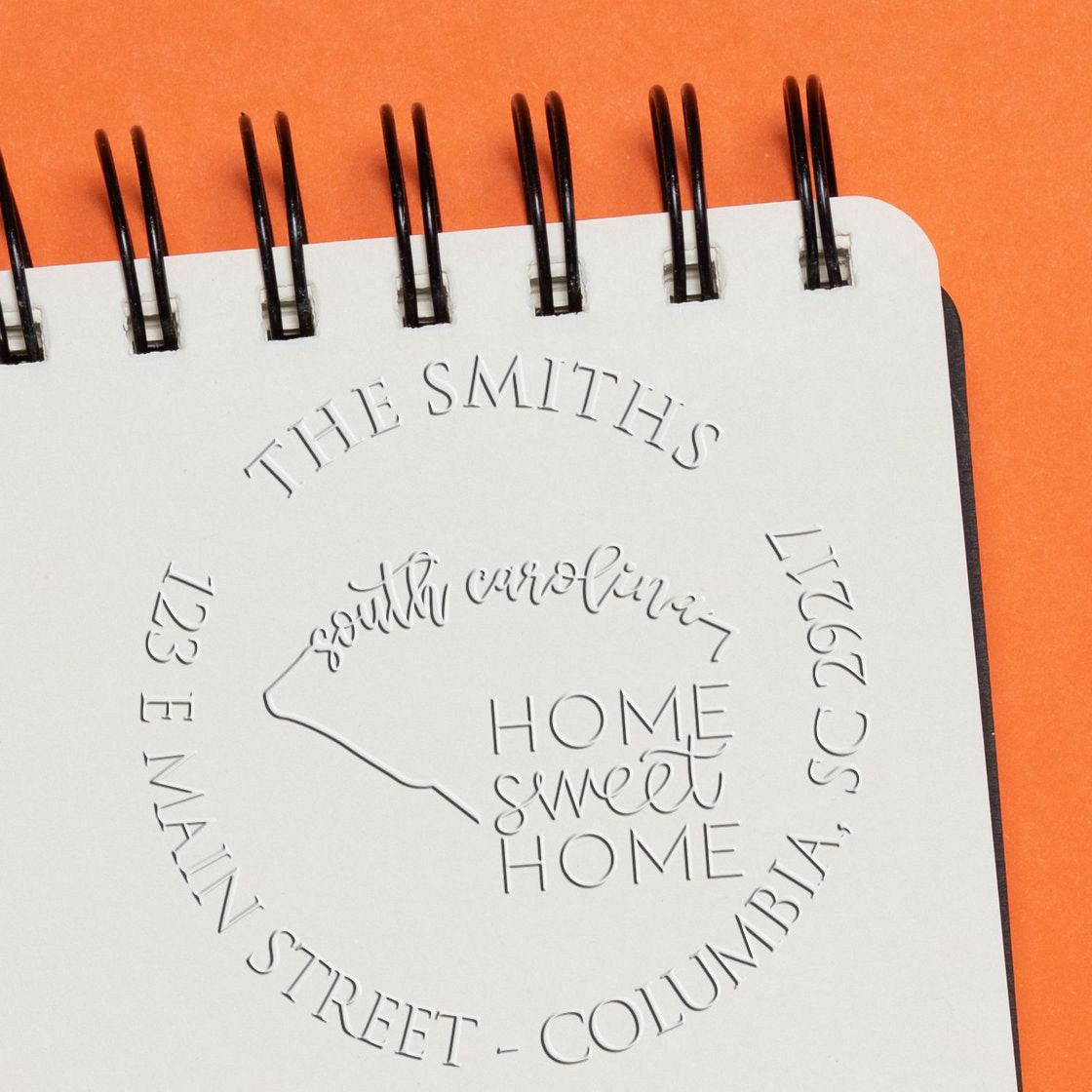 Custom-Made Home Address Embossed Stamp for South Carolina - Engineer Seal Stamps