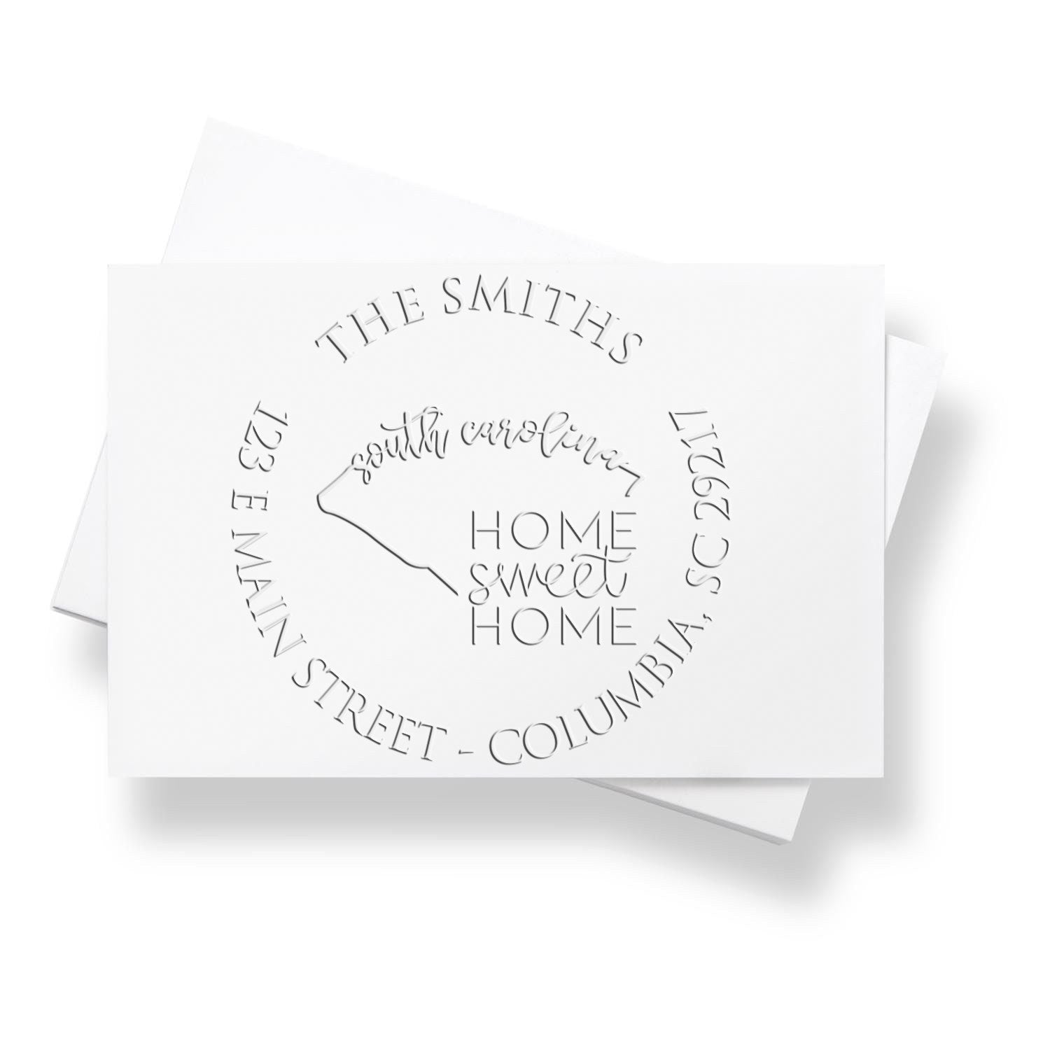 Round SC Soft Personalizable Address Embossed Seal