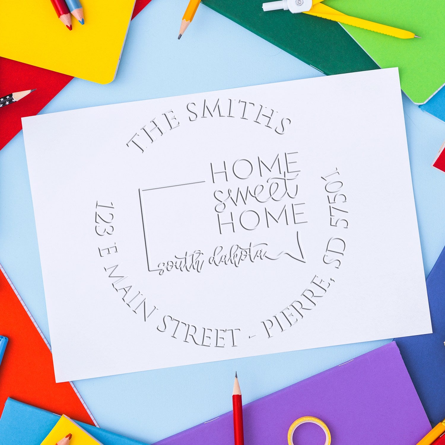 Desk SD Sweet Home Customized Mailing Seal Stamp Embosser - Engineer Seal Stamps