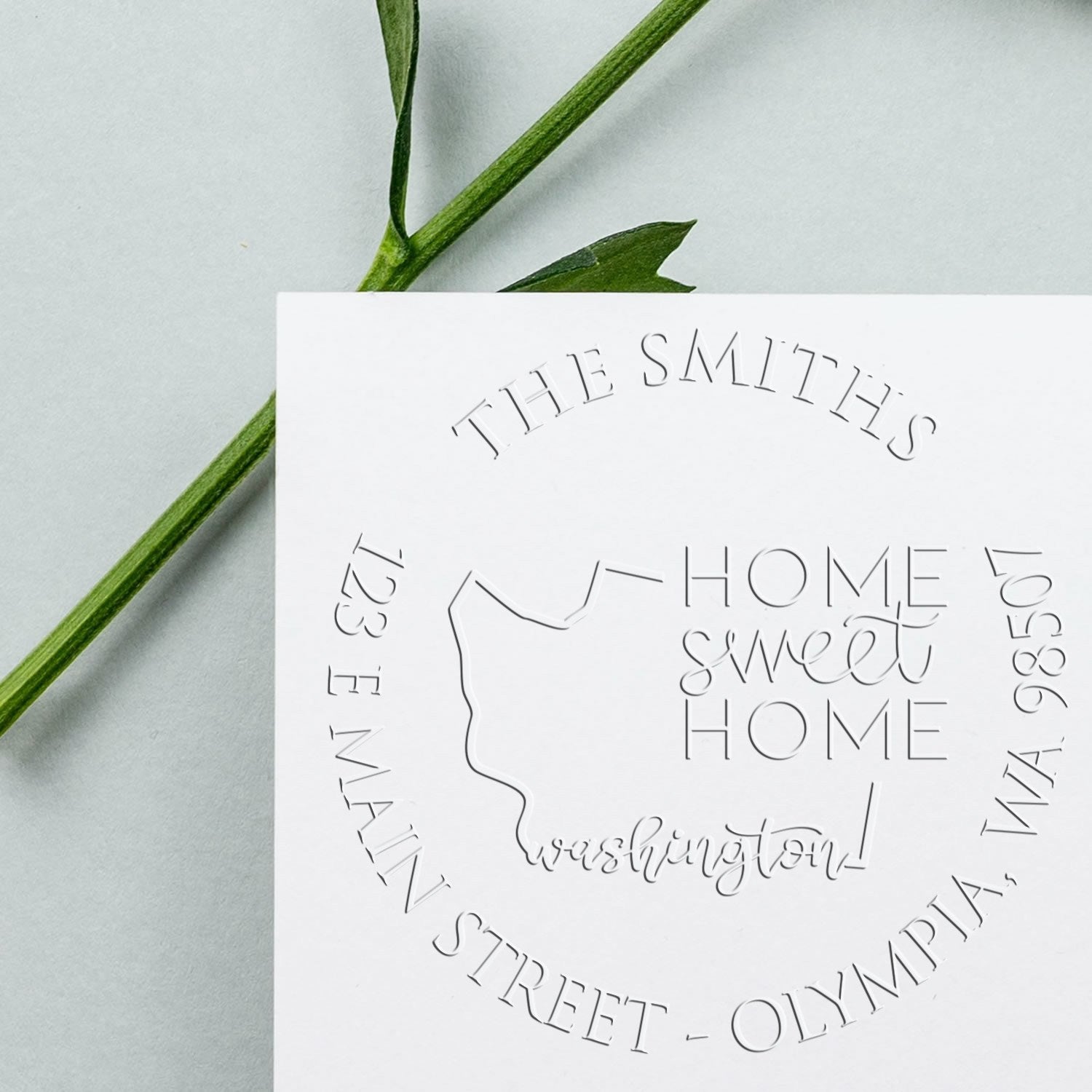 Round WA Soft Personalizable Home Address Embosser