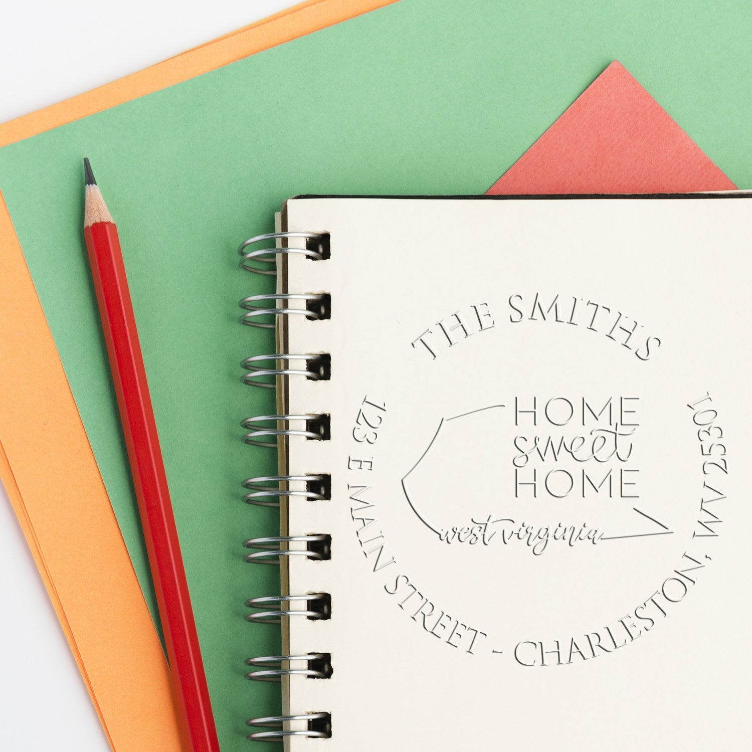 Round WV Soft Personalizable Home Address Embosser Seal