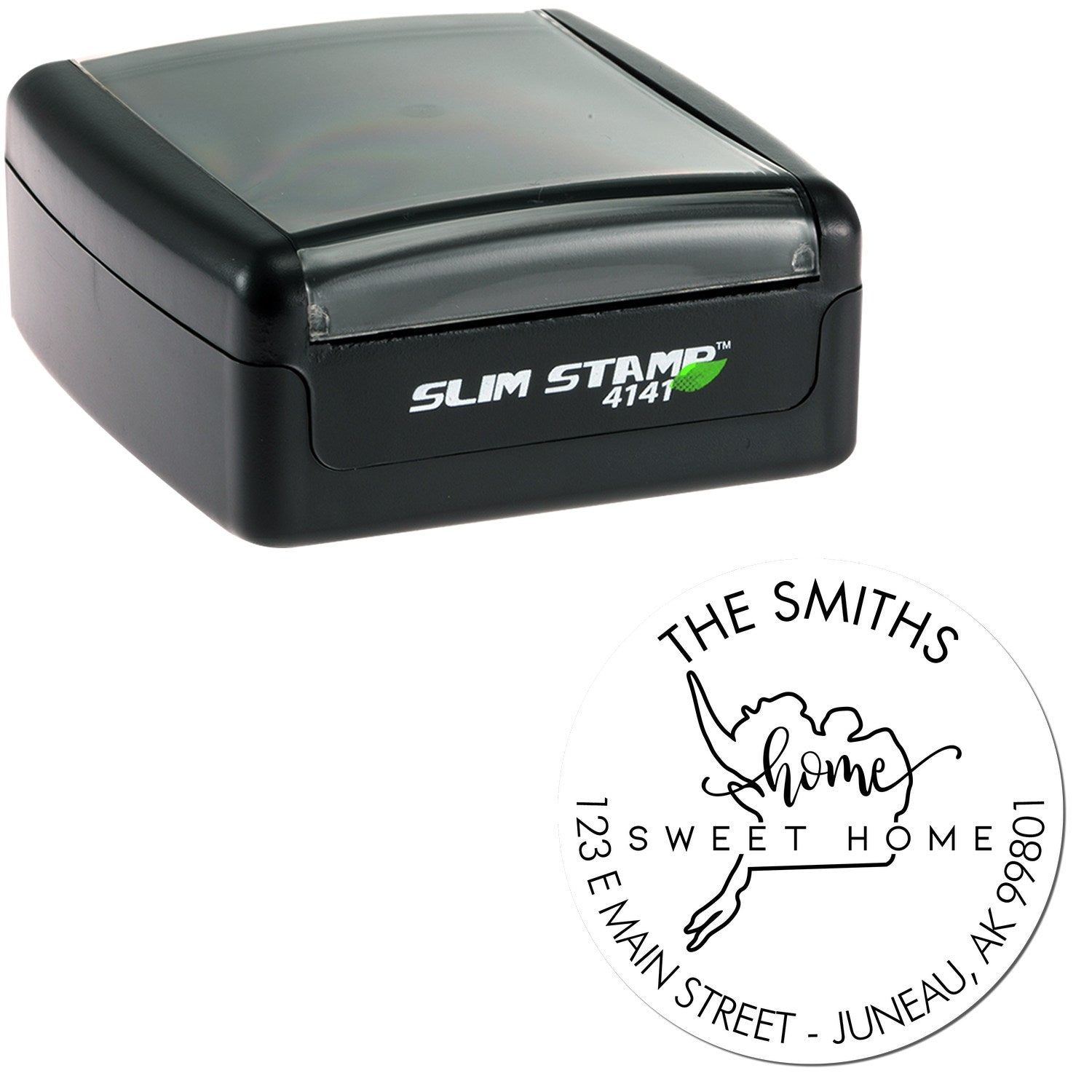 Slim Home Sweet Home for Alaska Personalized Address Label Stamp - Engineer Seal Stamps