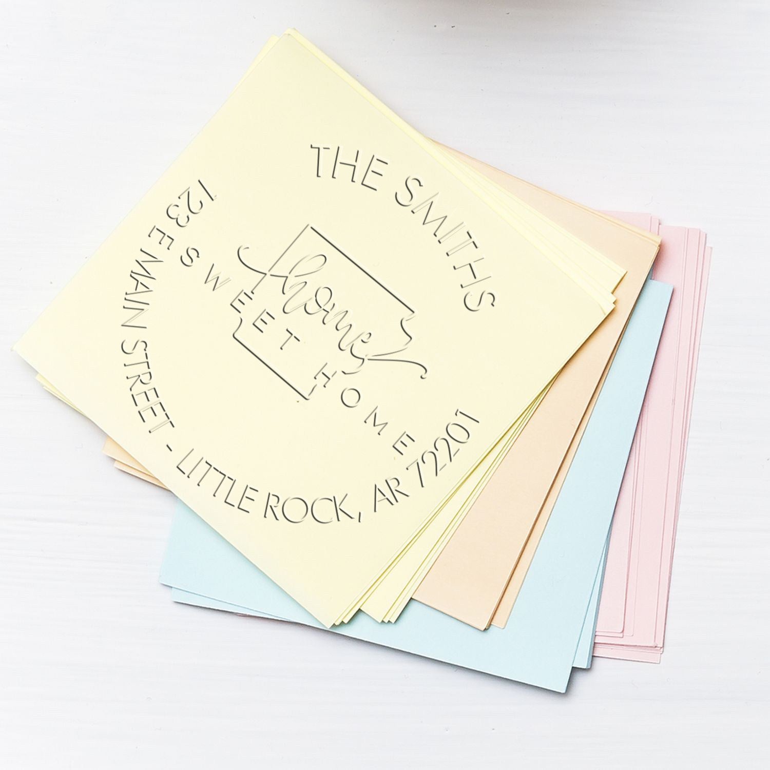Sweet Home AR Soft Customized Mail Address Embossing Stamp - Engineer Seal Stamps