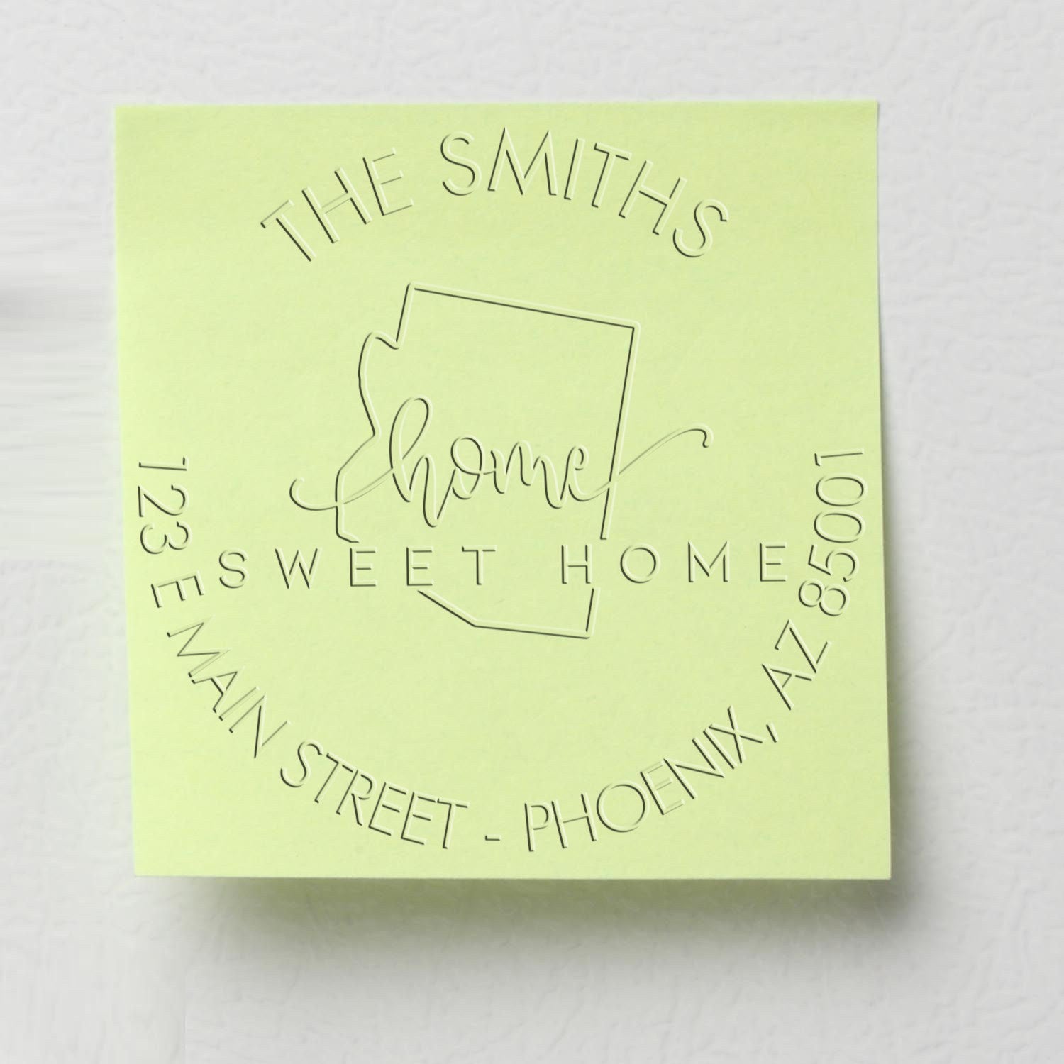 Sweet Home AZ Soft Customized Mail Address Embossed Stamp - Engineer Seal Stamps