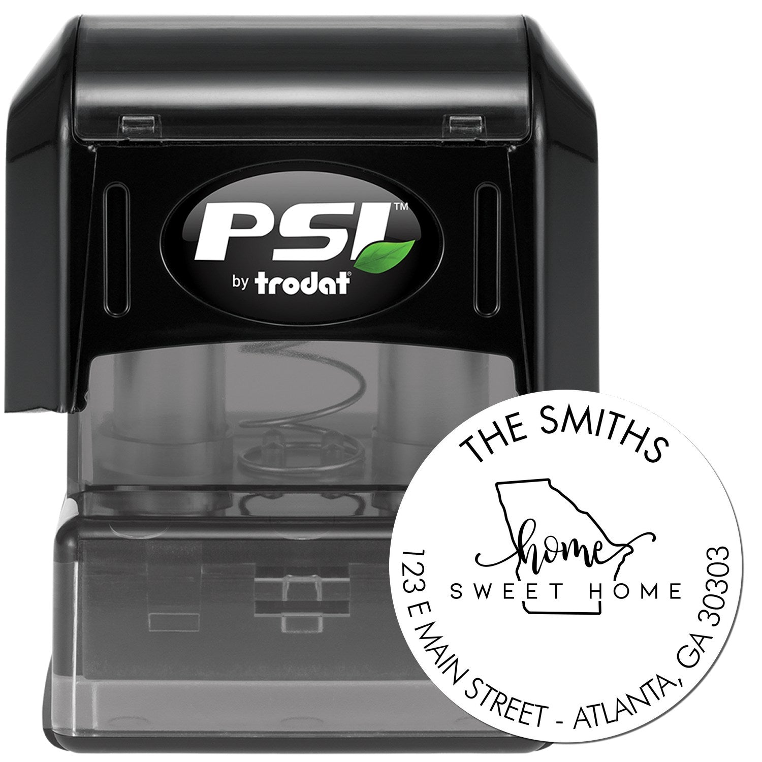 Round PSI Home Sweet Home for Georgia Return Address Stamp - Engineer Seal Stamps