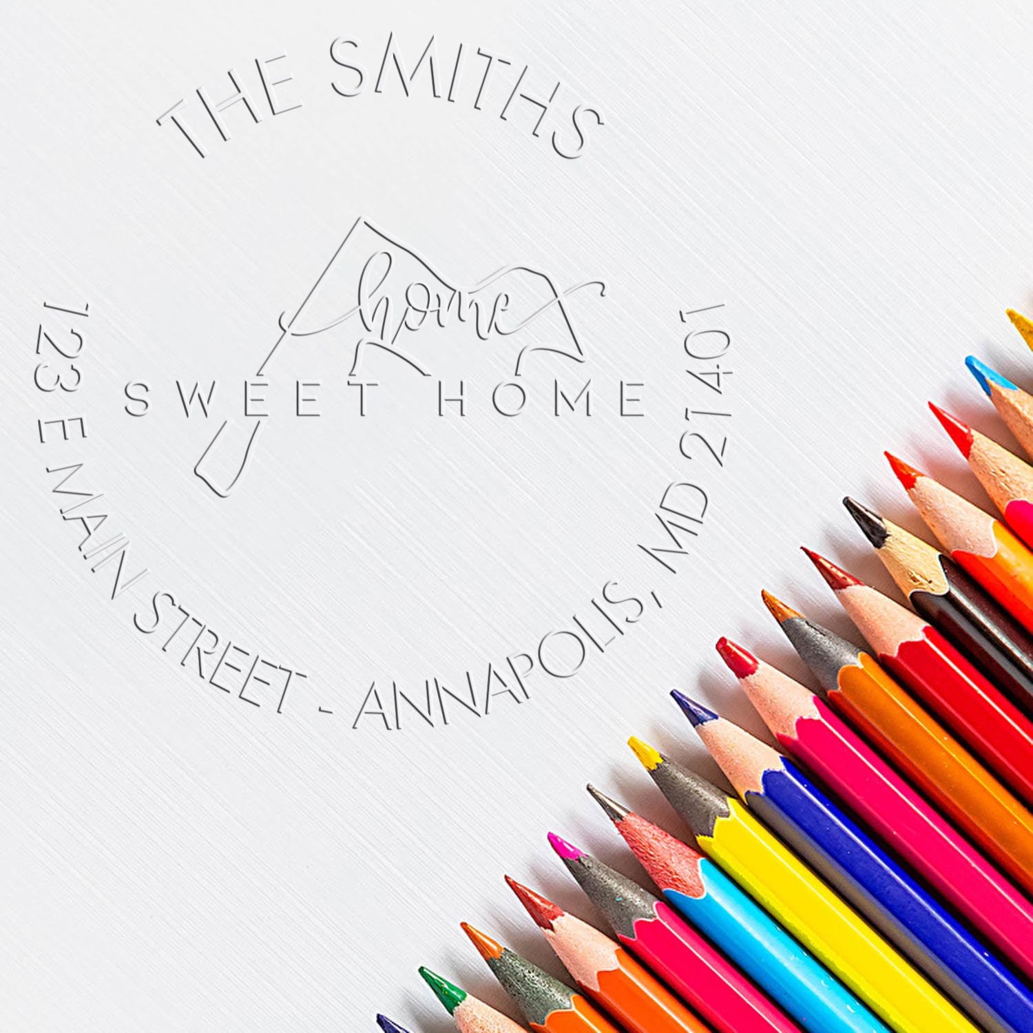 Sweet Home MD Soft Customized New Address Embosser - Engineer Seal Stamps