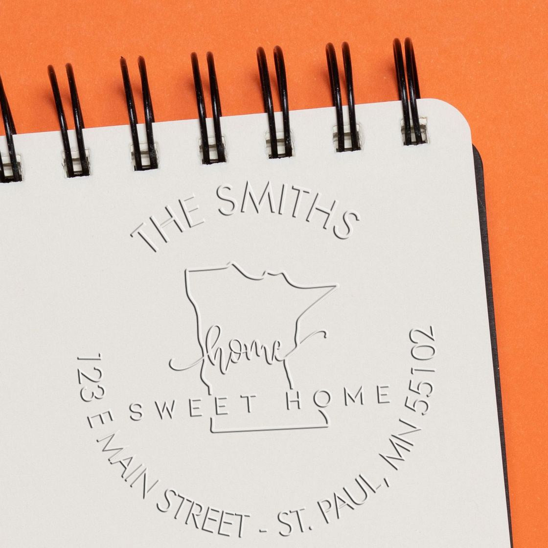 Home Sweet Home Desk Handcrafted Name and Address Embosser Seal for MN - Engineer Seal Stamps