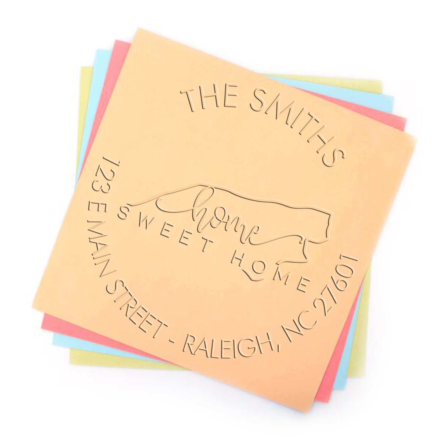 Sweet Home NC Soft Customized Mailing Address Embosser Seal - Engineer Seal Stamps
