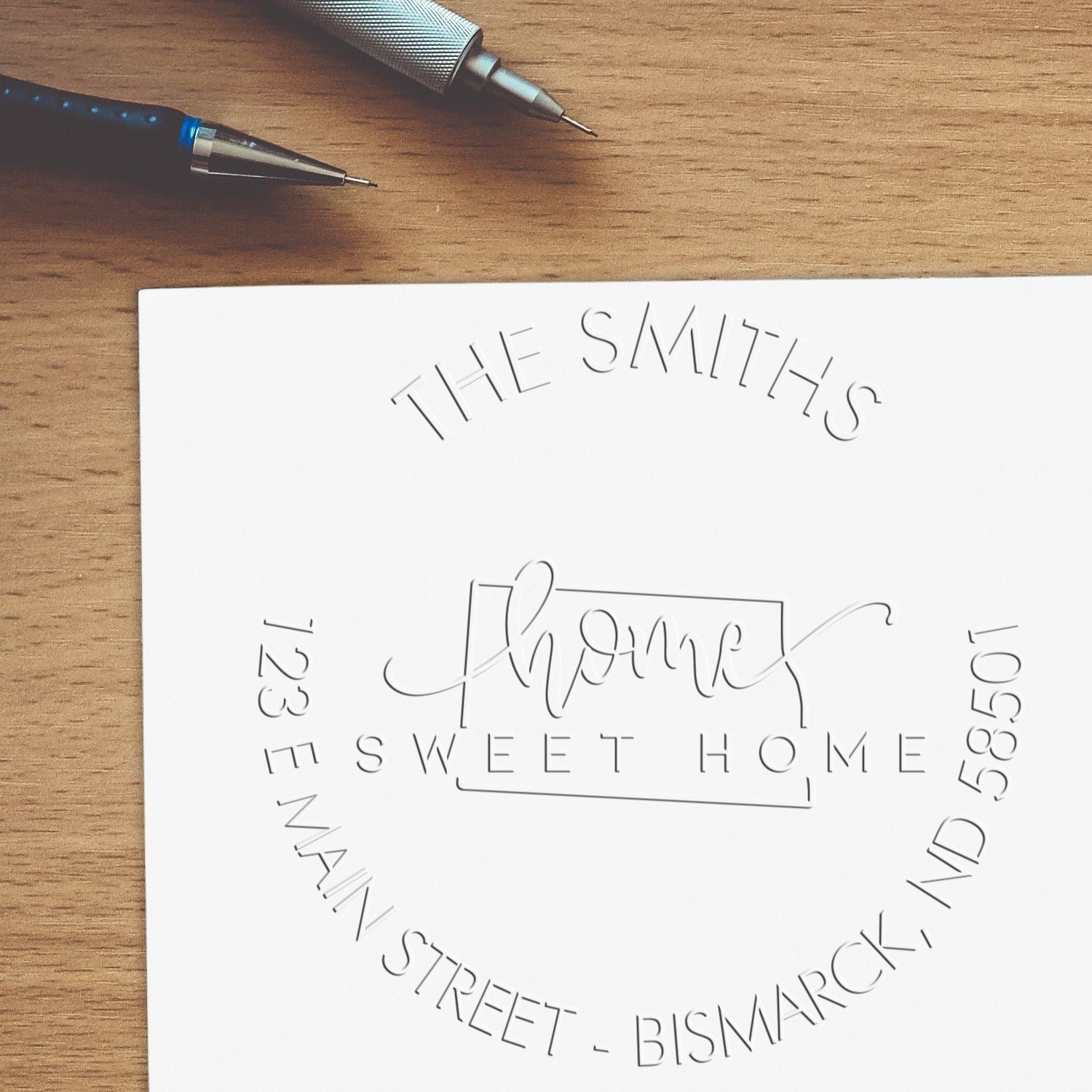 Sweet Home ND Soft Customized Mailing Address Seal Embosser - Engineer Seal Stamps
