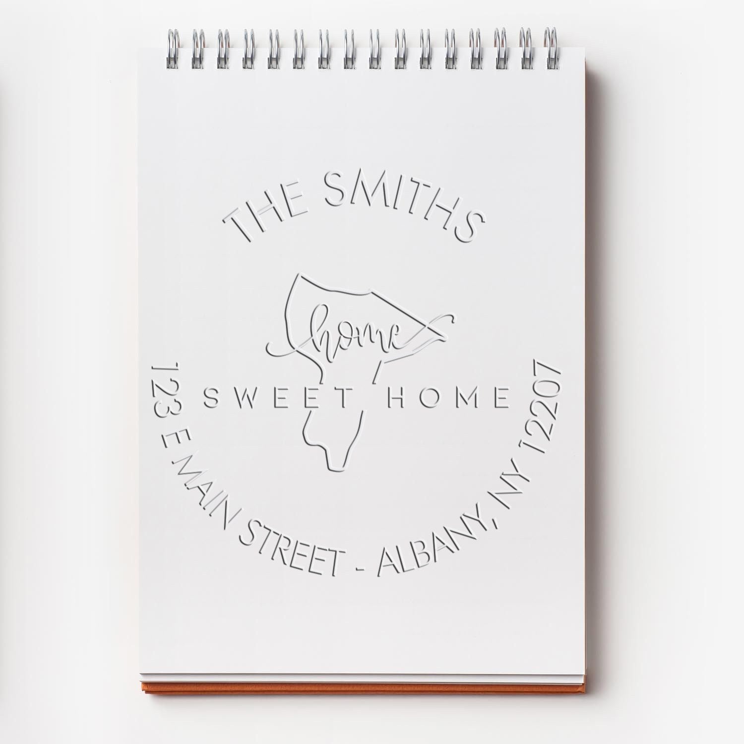 Home Sweet Home Desk Handcrafted Name and Address Seal for NY - Engineer Seal Stamps