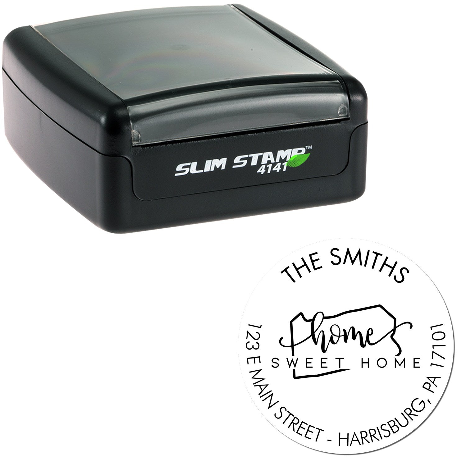 Slim Home Sweet Home for Pennsylvania Personalized Return Address Stamp - Engineer Seal Stamps