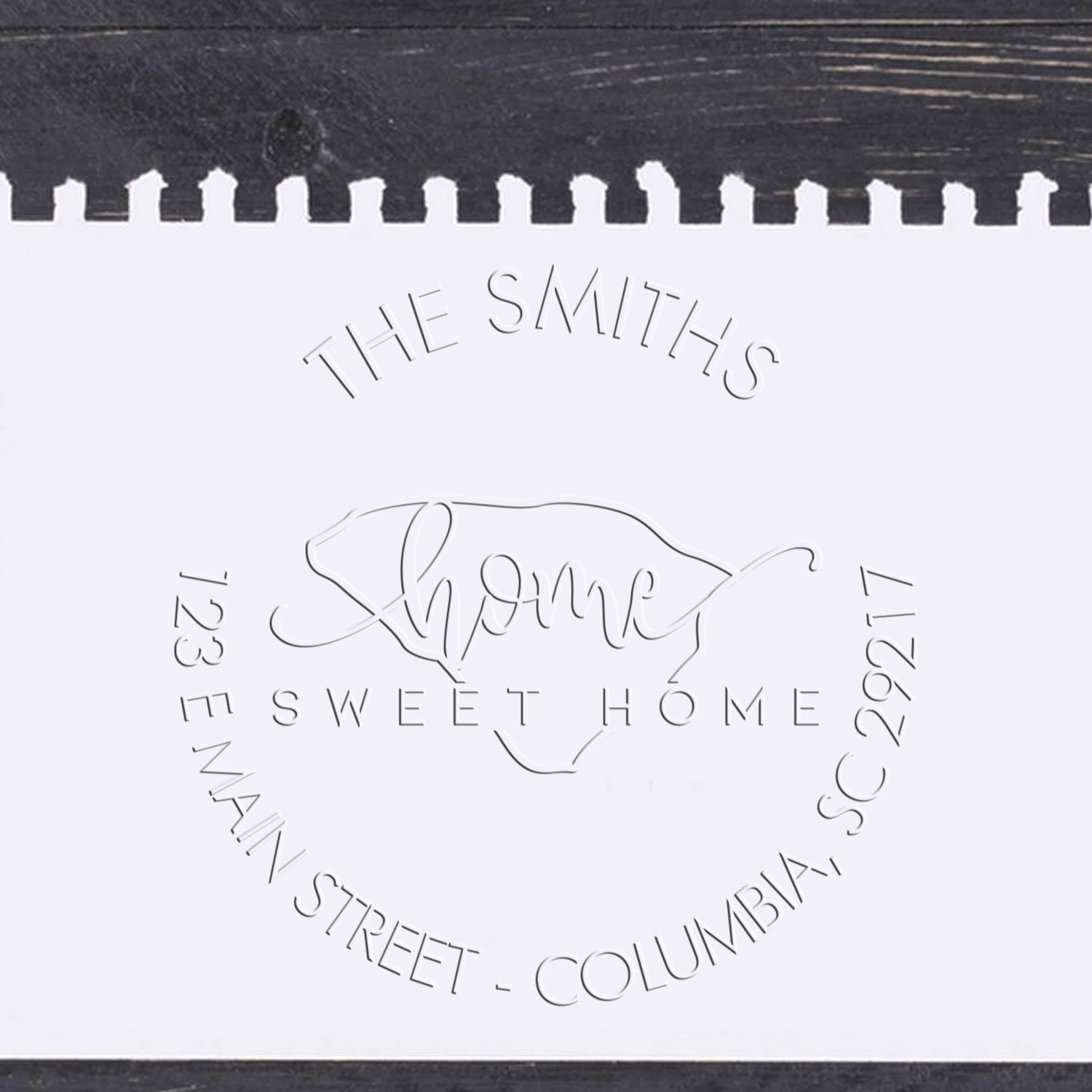 Sweet Home SC Soft Customized Mailing Address Embossing Stamp - Engineer Seal Stamps