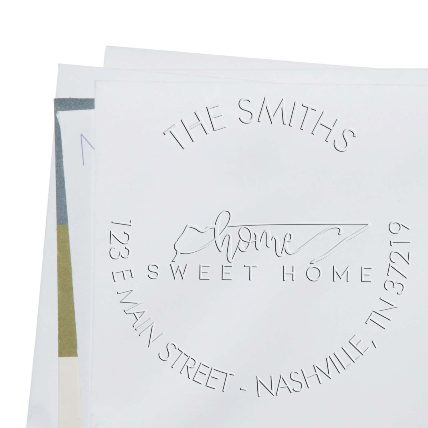 Home Sweet Home Desk Handcrafted New Address Embossing Stamp for TN - Engineer Seal Stamps